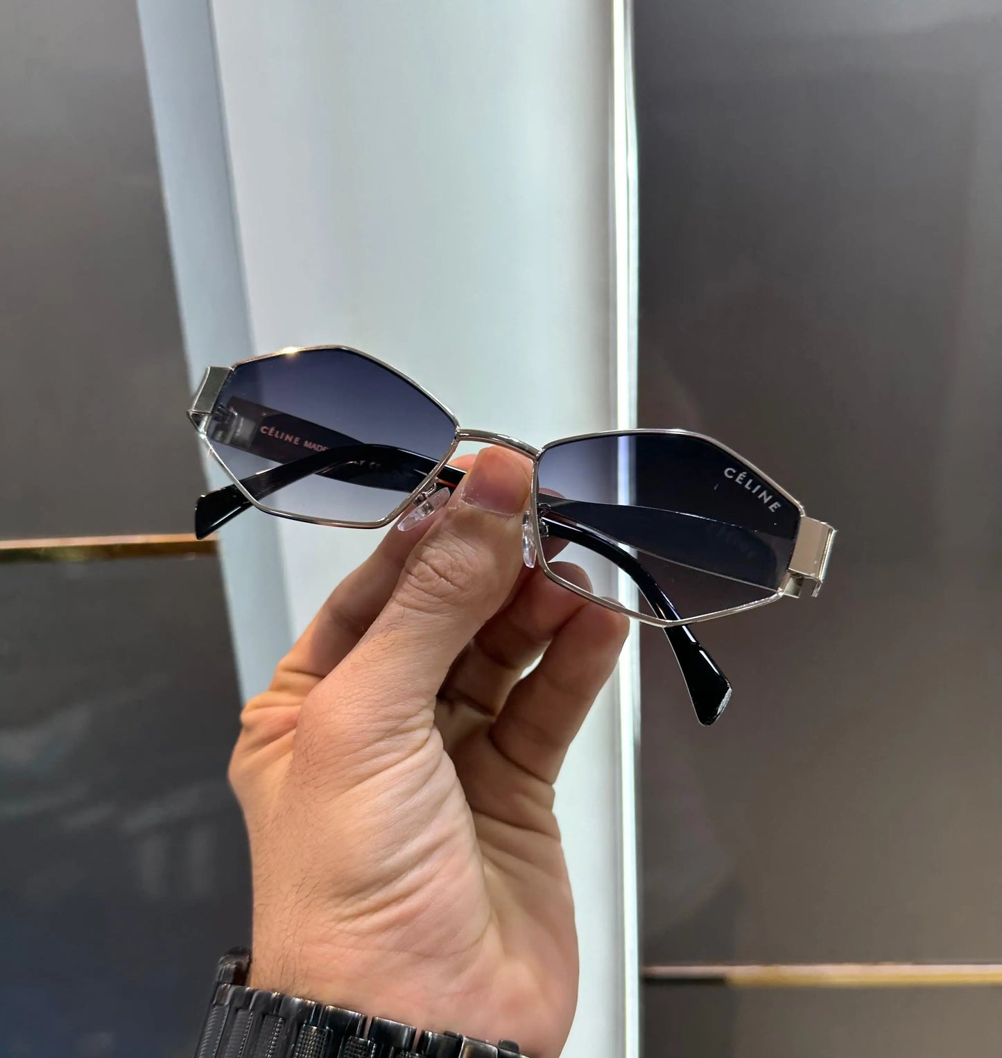 Celine Silver Blue Premium Shades 598
