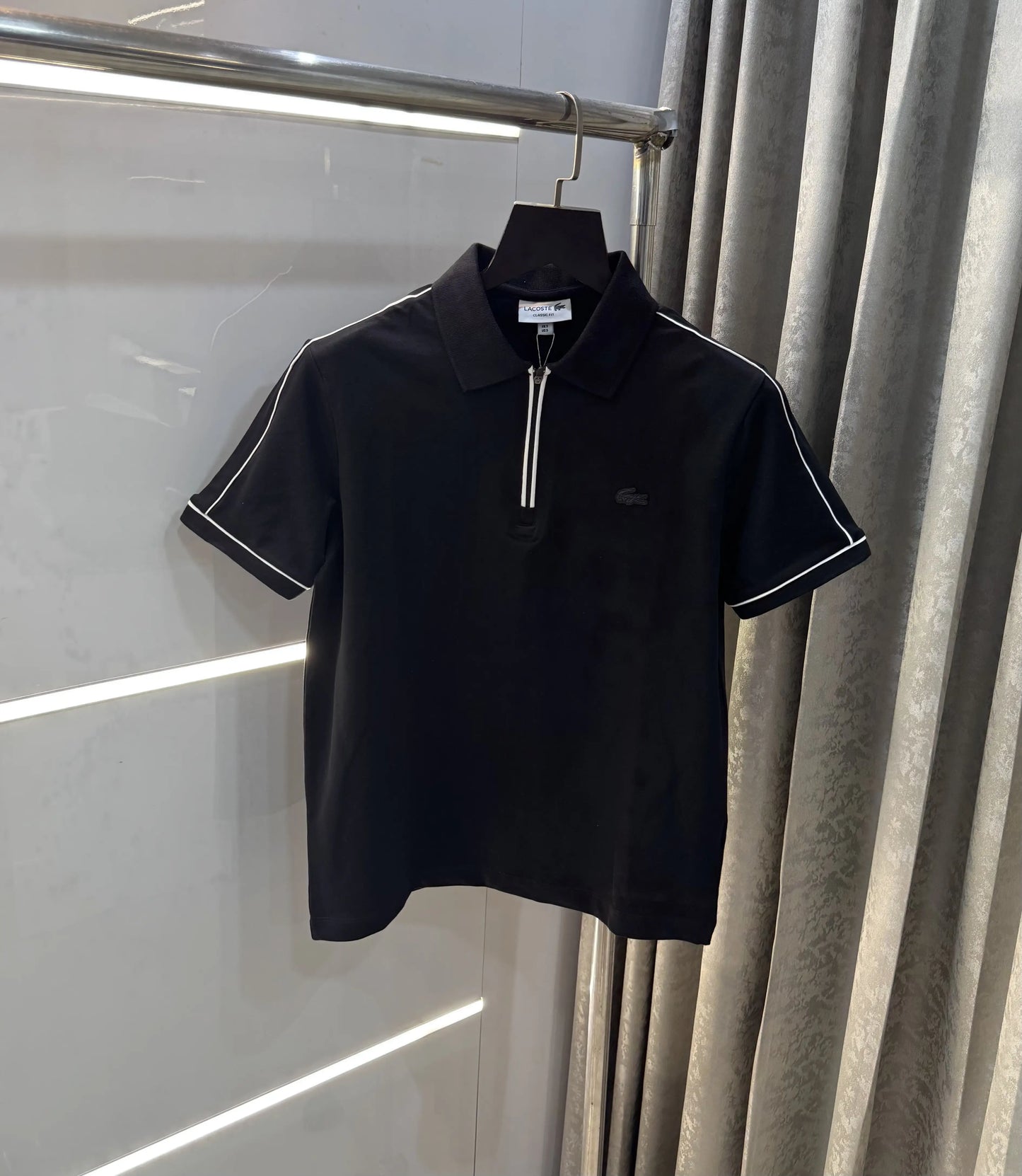 Lacost e Black Logo Work Premium Polo T-Shirt