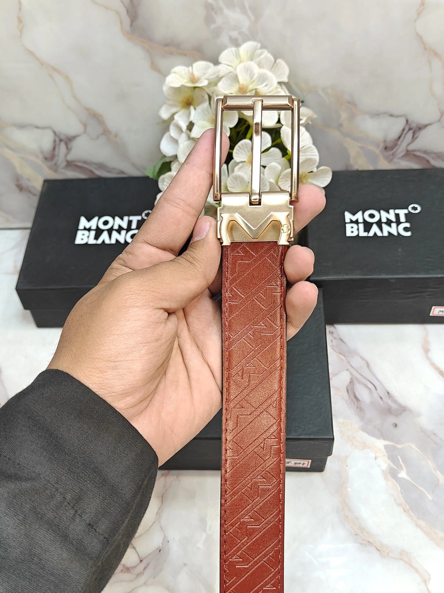 MONT BLANC PREMIUM QUALITY REVERSEABLE BELT WITH OG BOX MB-705