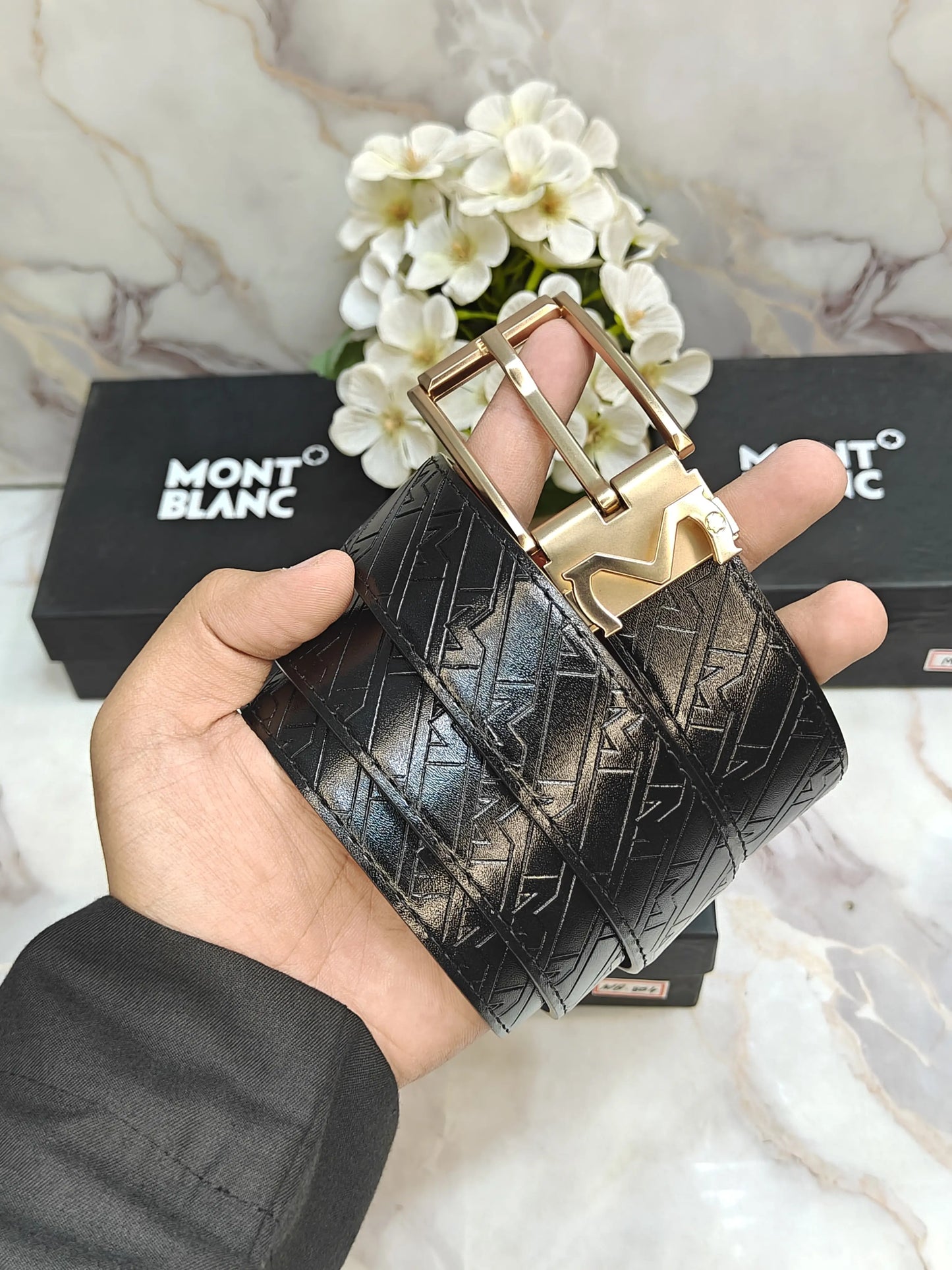 MONT BLANC PREMIUM QUALITY REVERSEABLE BELT WITH OG BOX MB-705