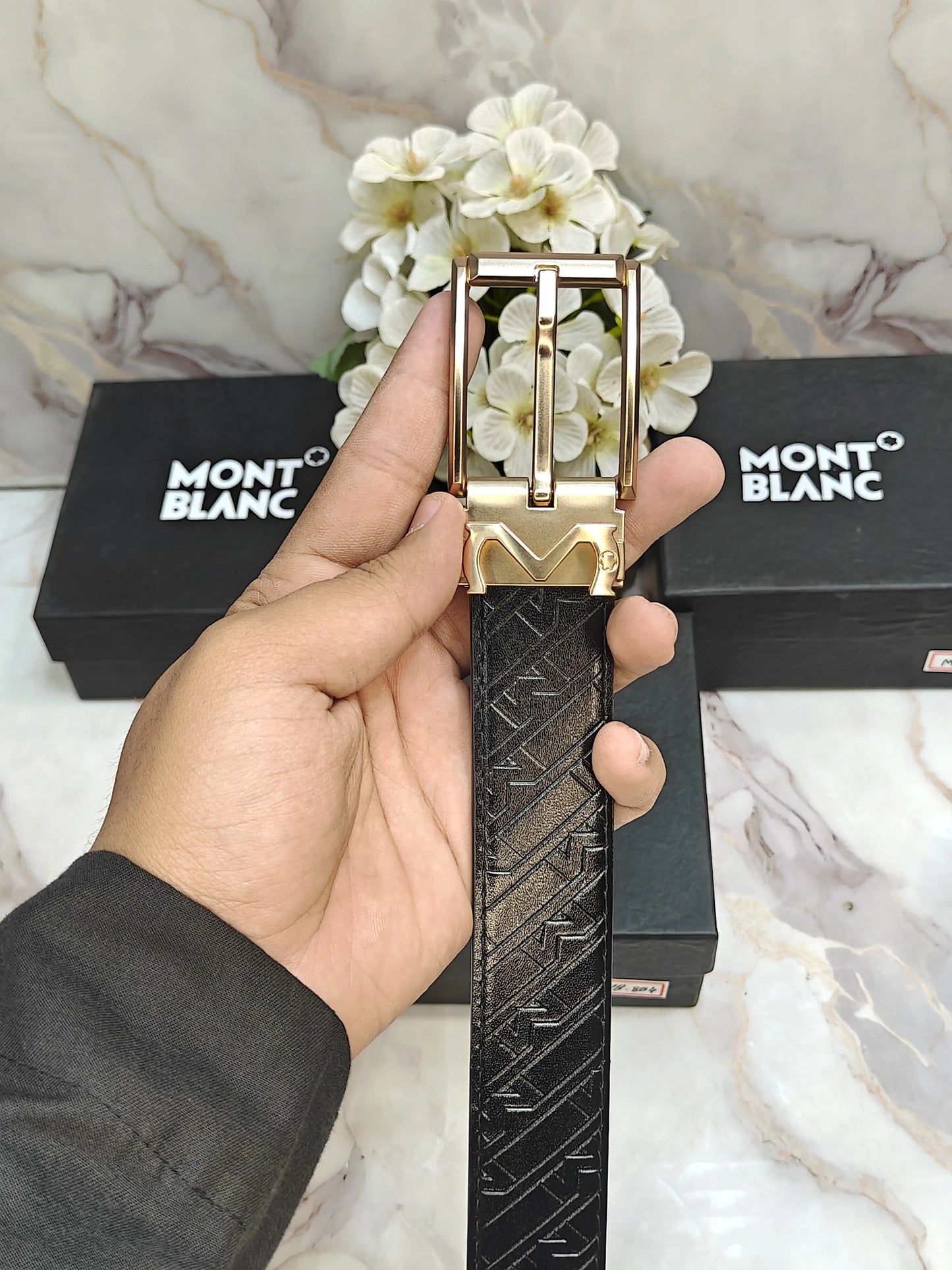 MONT BLANC PREMIUM QUALITY REVERSEABLE BELT WITH OG BOX MB-705