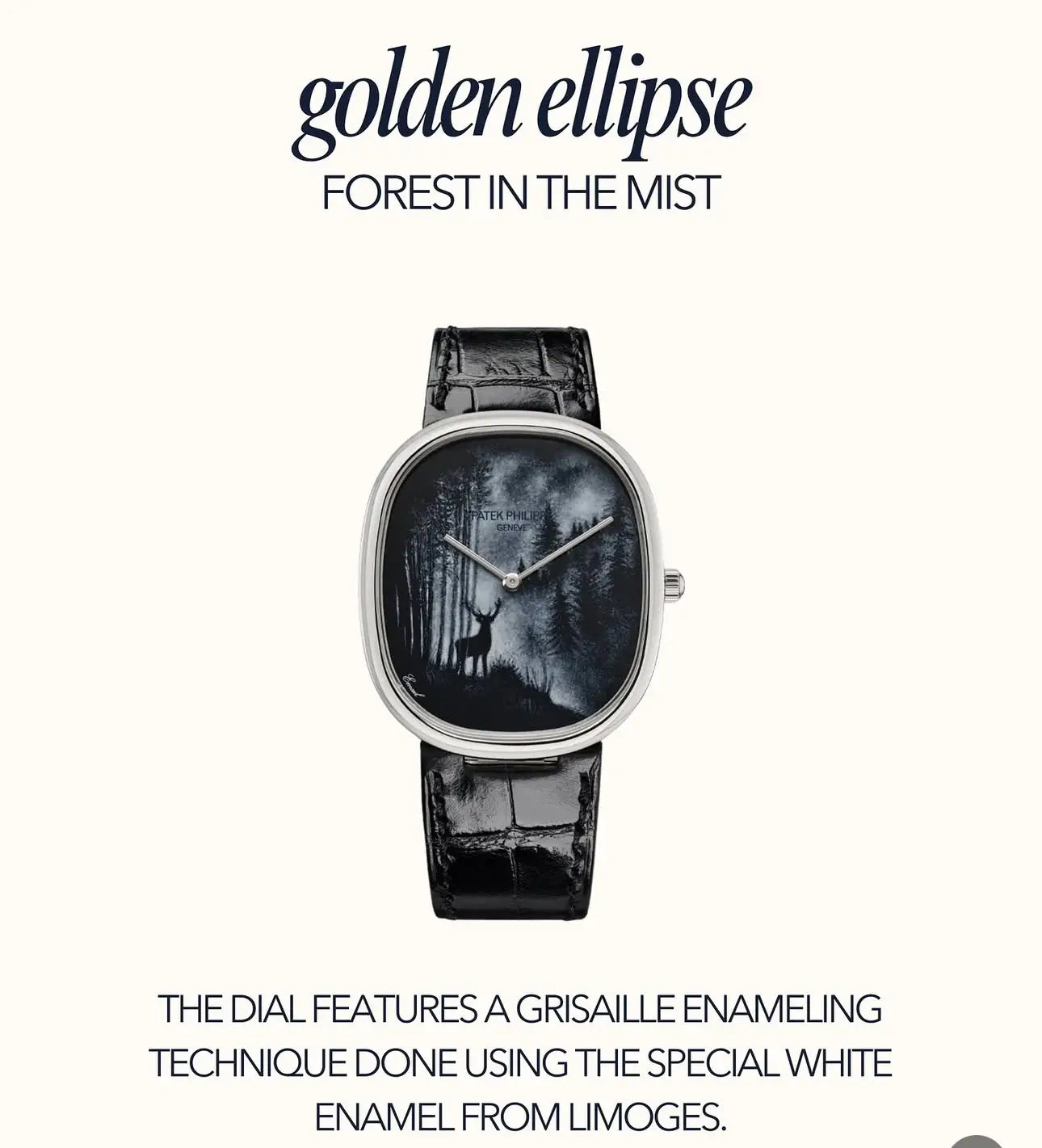 Patek Golden Ellipse Forest In the Mist Premium Quartz Watch