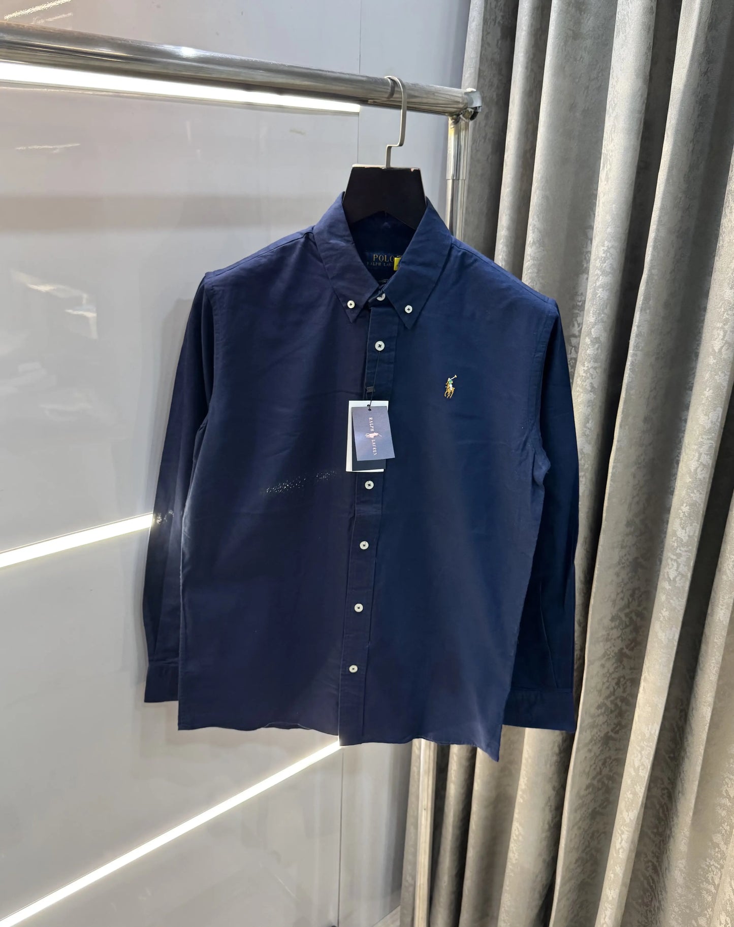 Ralph  Lauren Royal Blue Embroidery Logo Classic Shirt