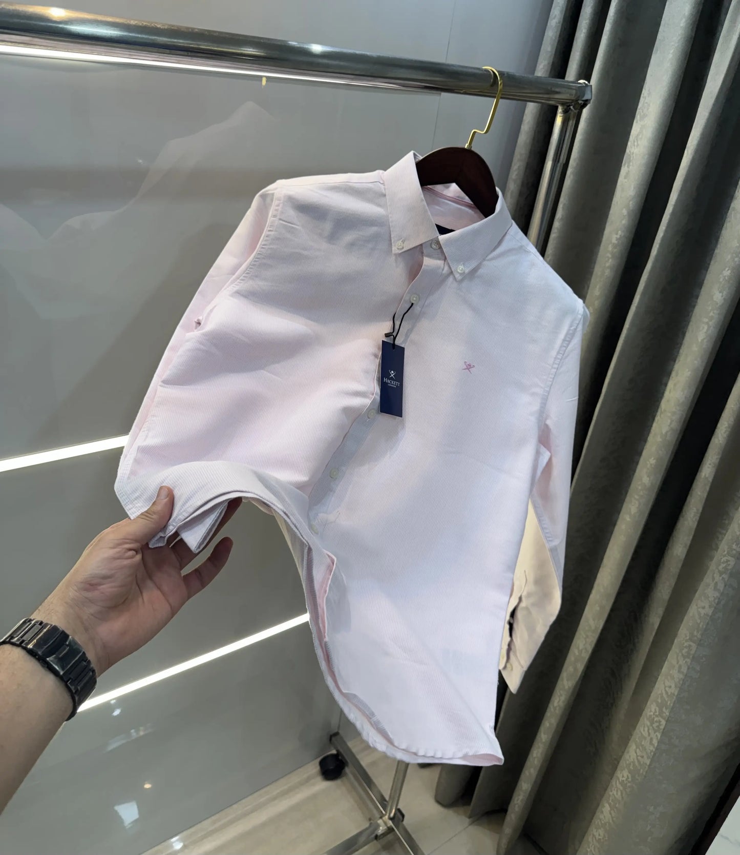 Hacket Pink Logo Work Classic Shirt