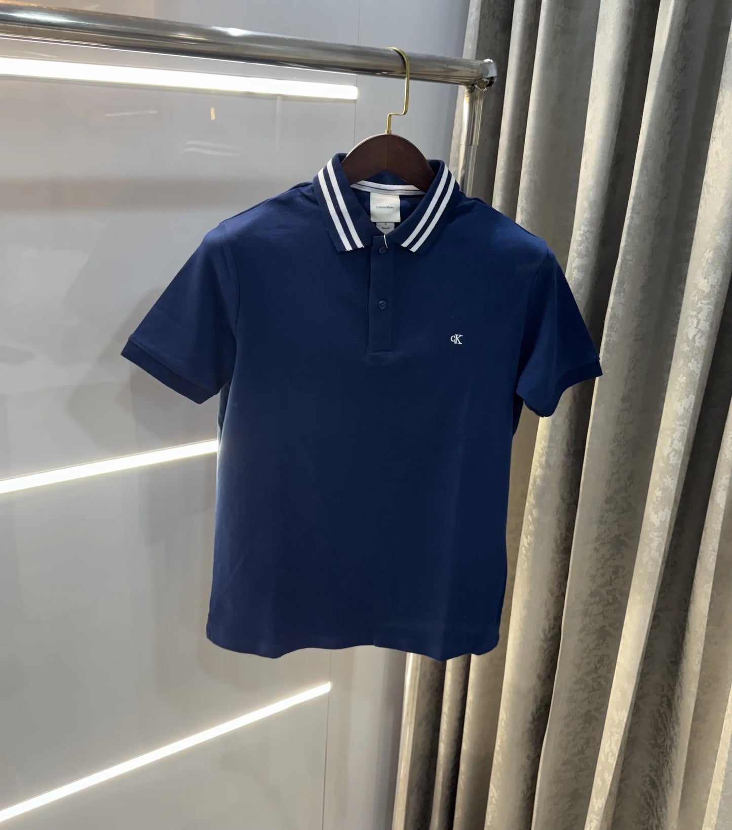 Calvin Klein Petrol Blue Logo Work Premium Polo T-Shirt