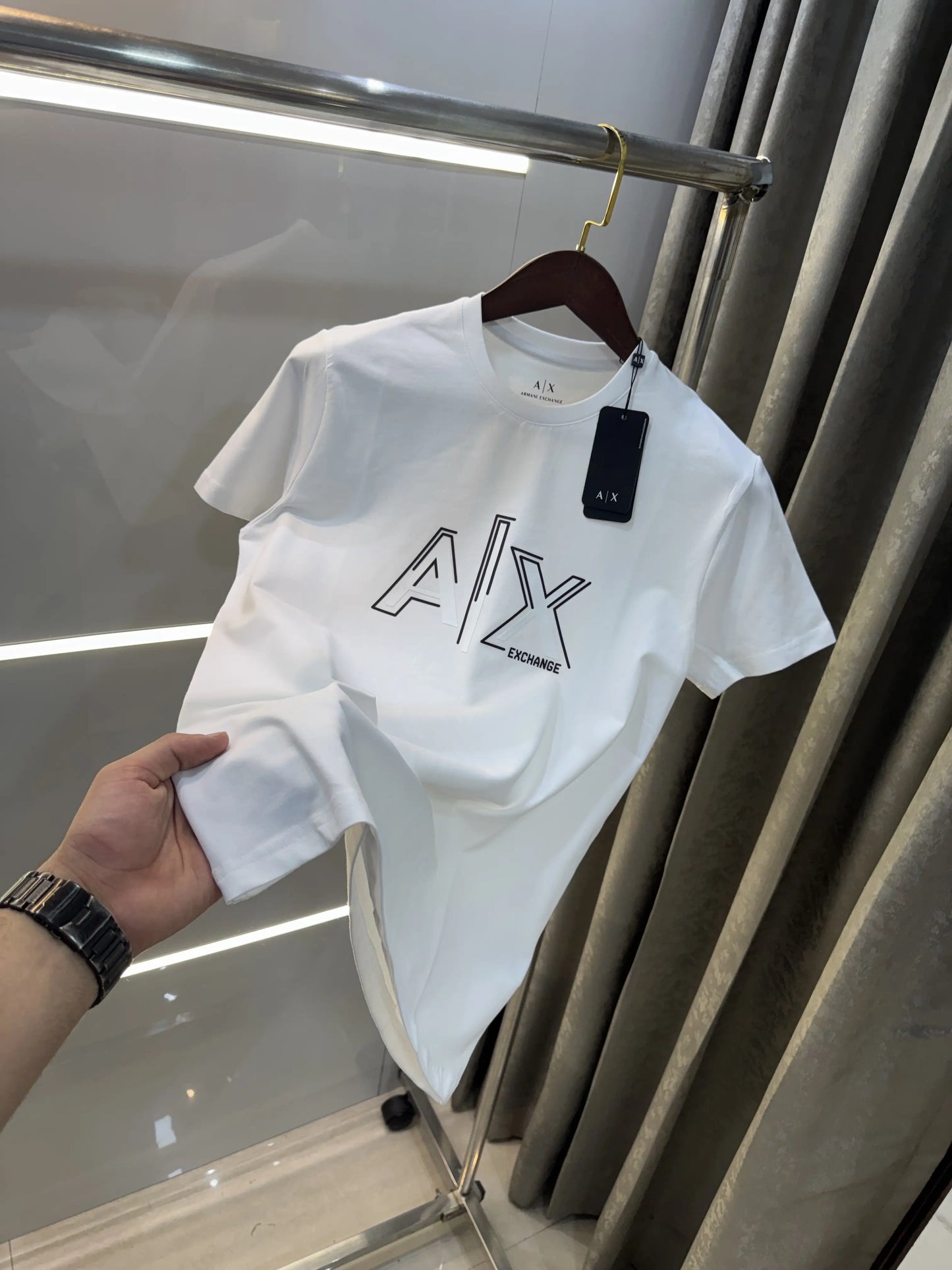 Arman i Exchange White Logo Print Imported T-Shirt