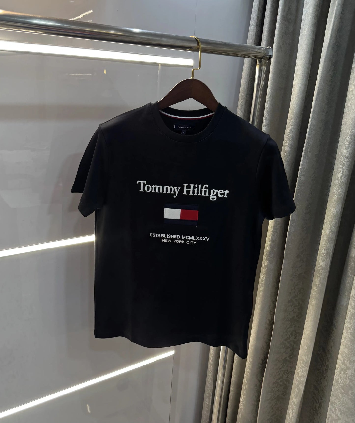 Tommy Hilfiger Black Logo Work Premium Polo T-Shirt