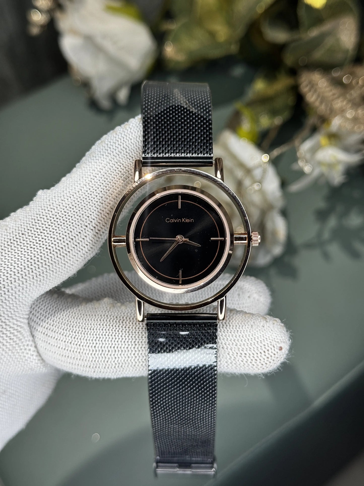 Calvin Klein Rose Gold Black Premium Watch