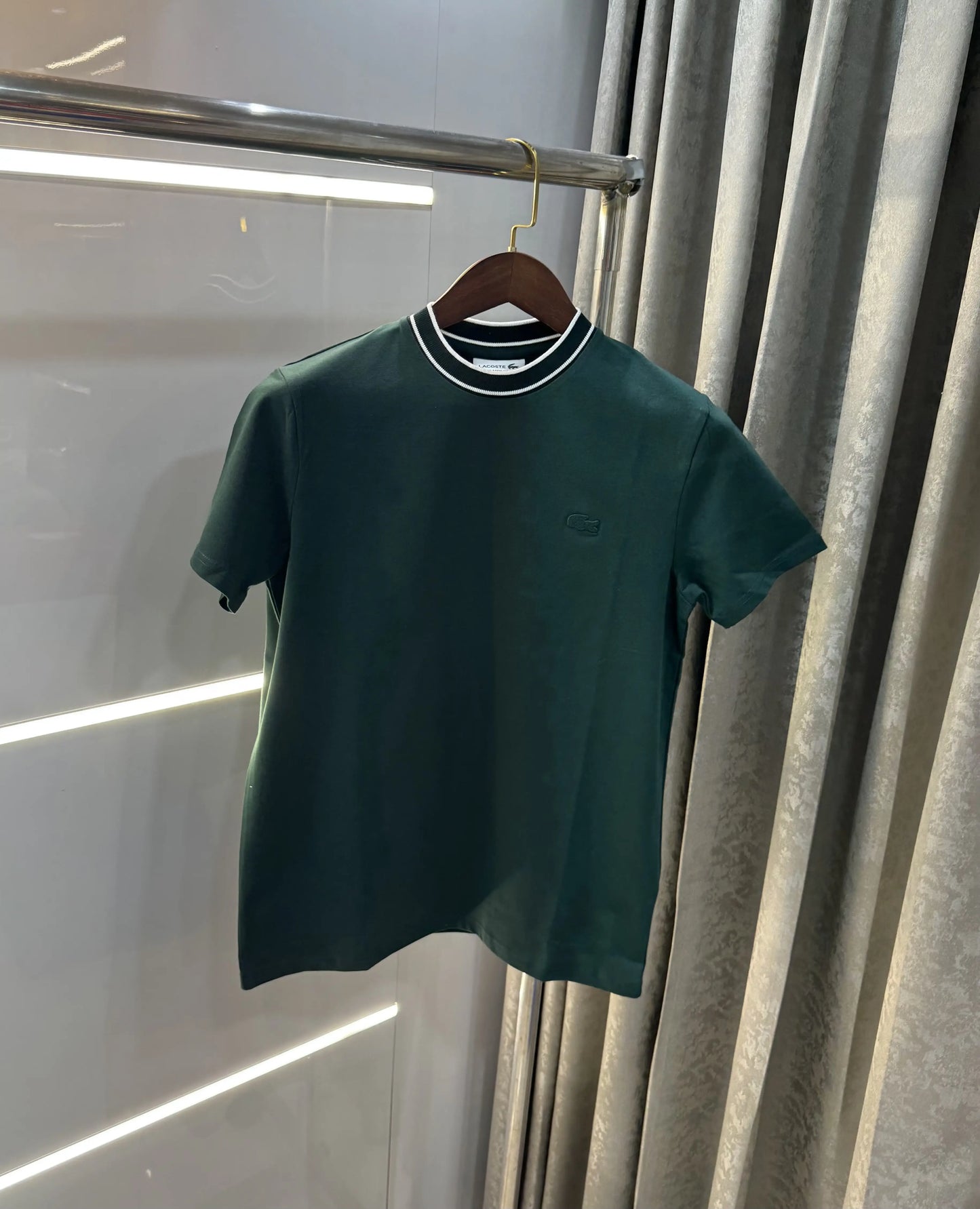Lacost e Bottle Green Logo Work Premium Polo T-Shirt