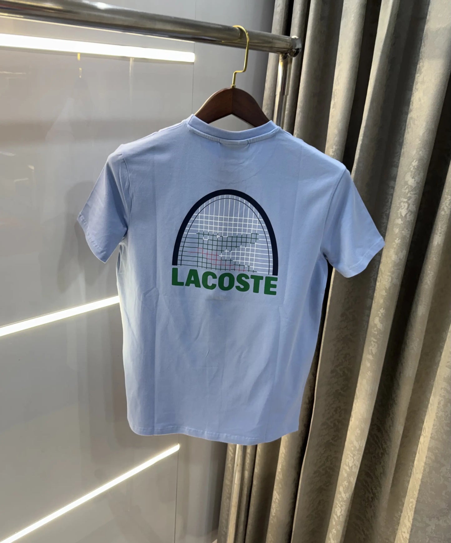 Lacost e Sky Blue Logo Work Premium Polo T-Shirt