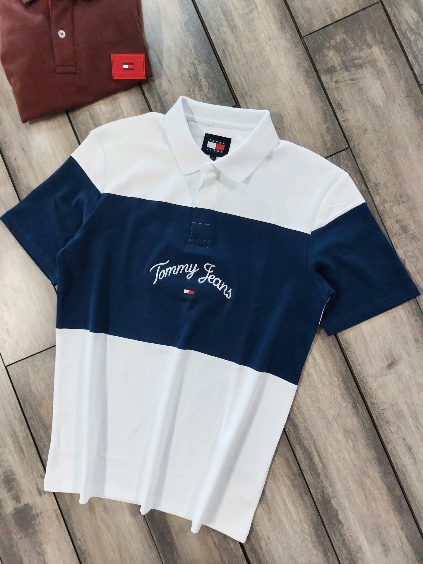 Tommy  Hilfiger White Logo Work Premium Polo T-Shirt