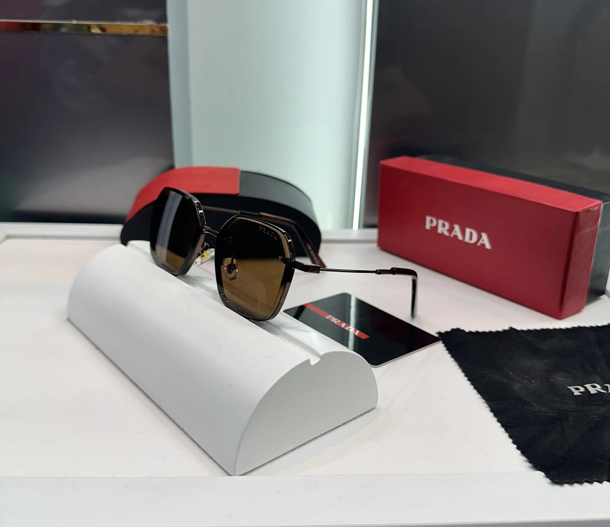 Prad a  All Brown Metal Premium Shades 7787
