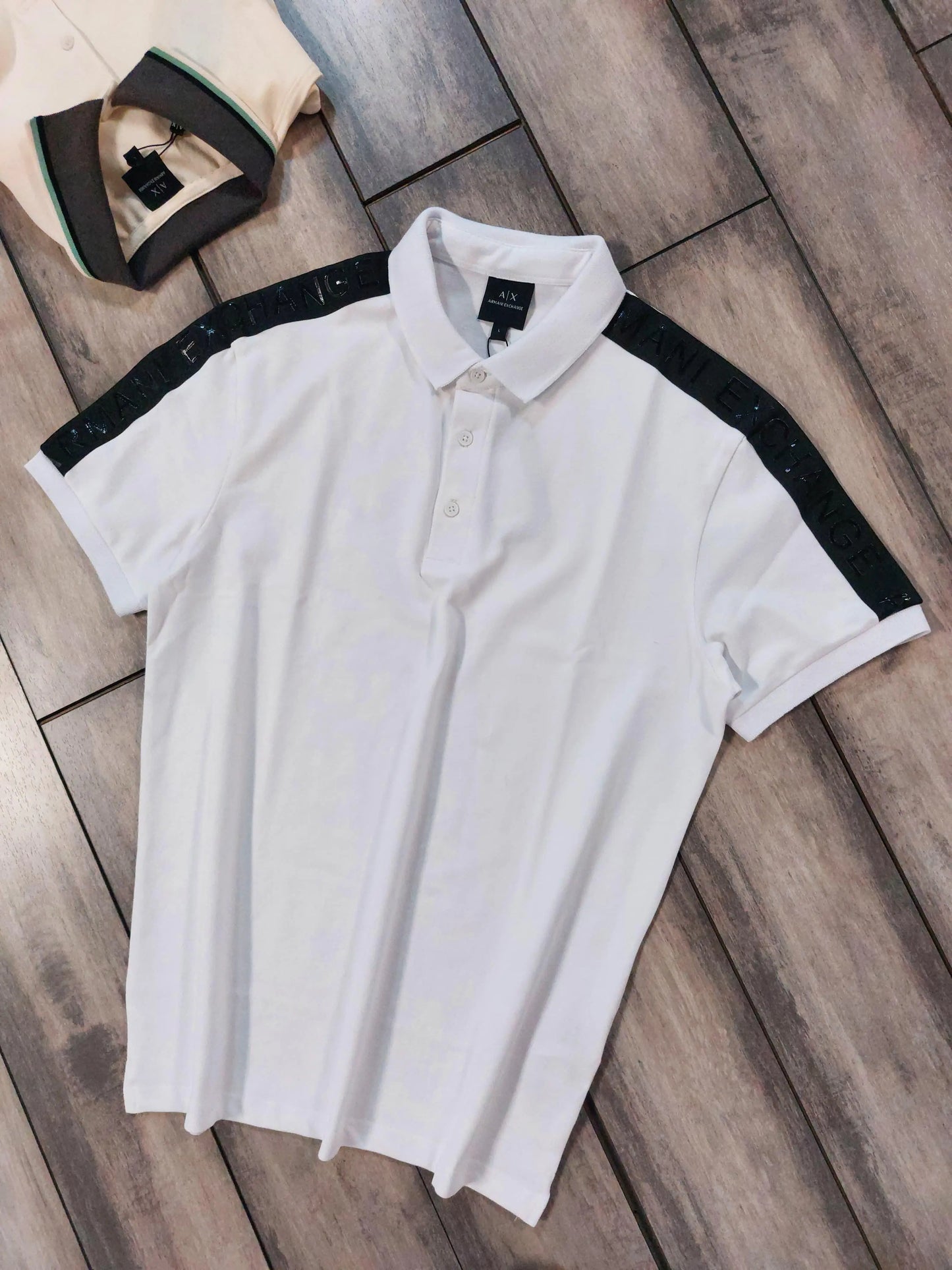 Arman i Exchange White Logo Work Premium Polo T-Shirt