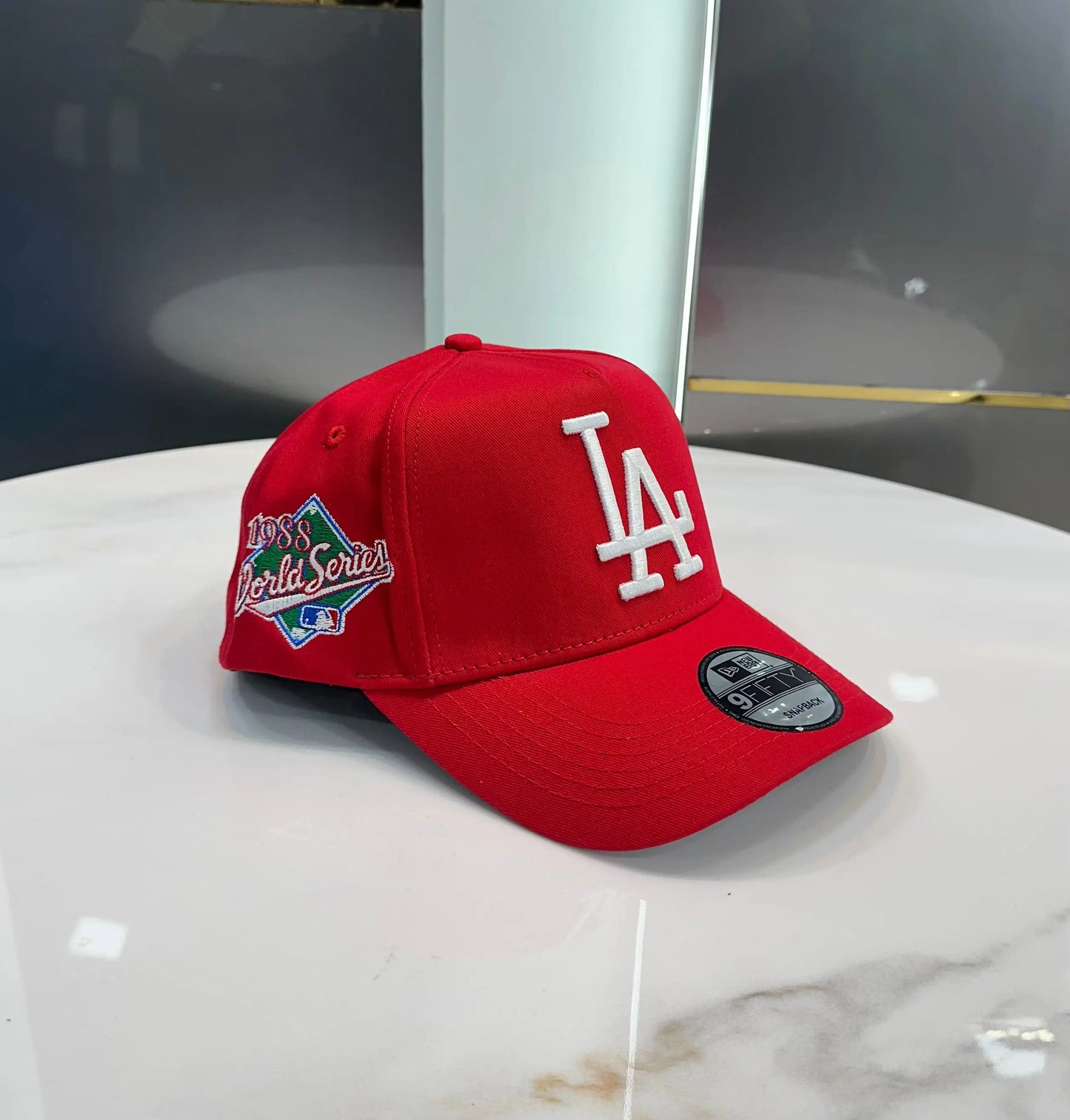 LA Red White Imported Cap