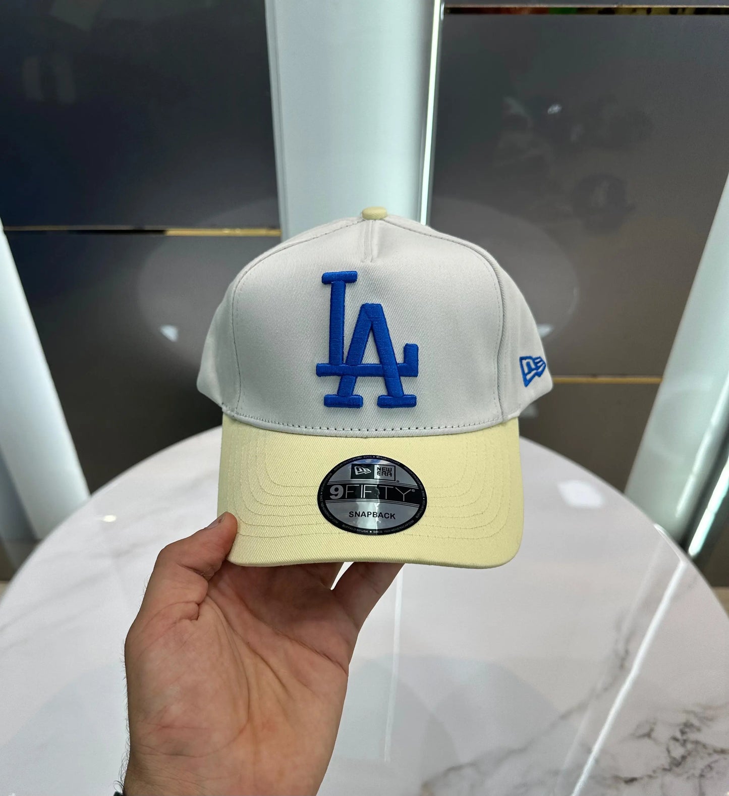 LA Grey Yellow Imported Cap