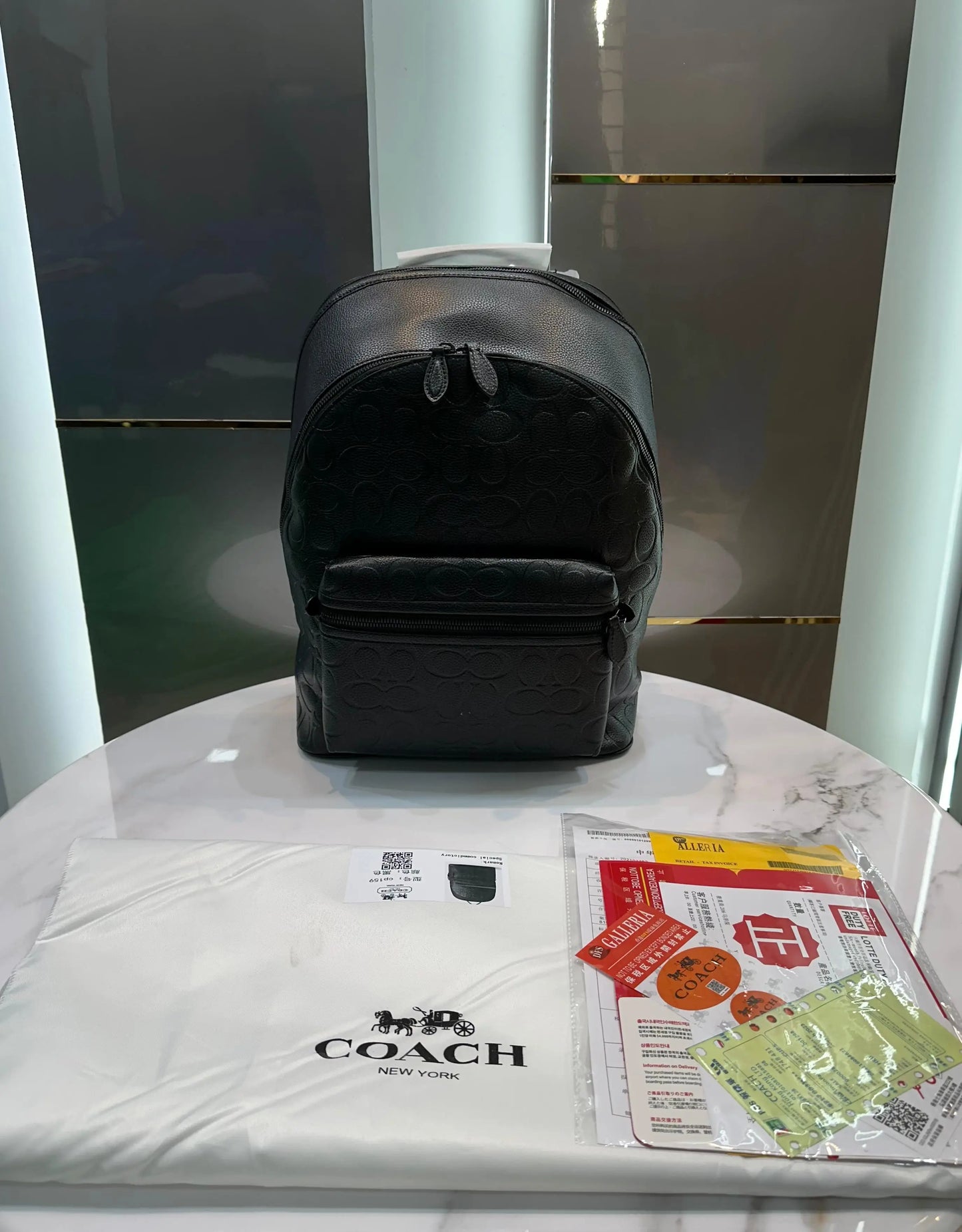 Coac h Black Monogram Luxury Imported BackPack Ultra Premium