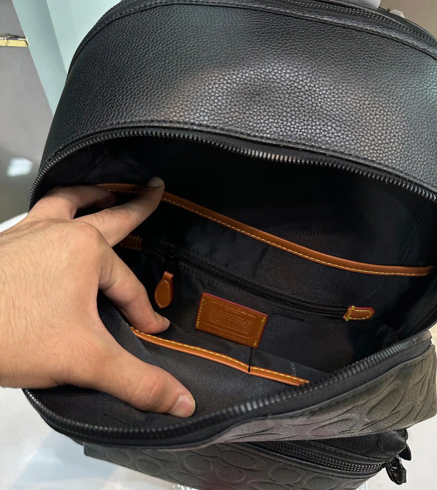 Coac h Black Monogram Luxury Imported BackPack Ultra Premium