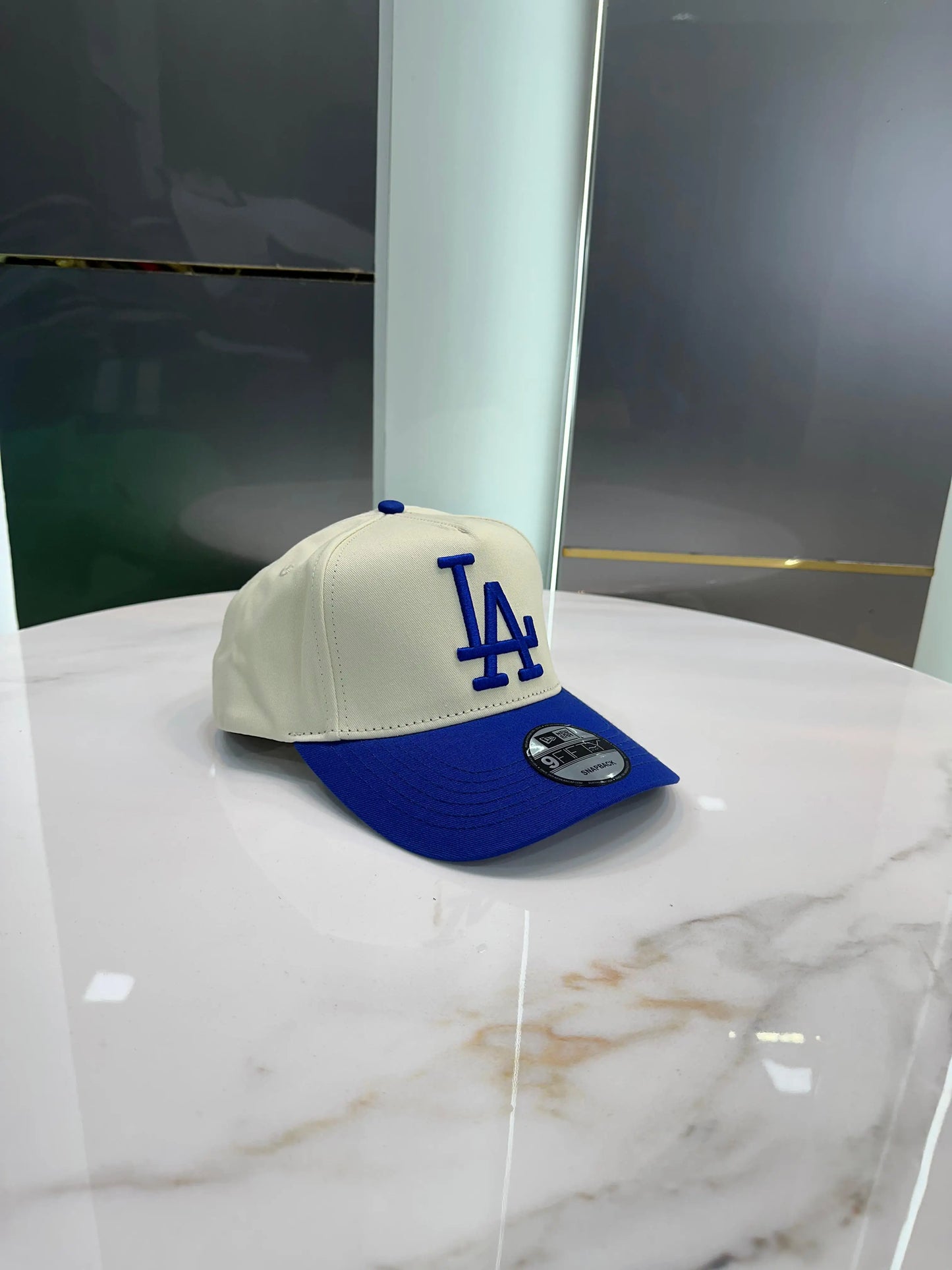 LA Cream Blue Imported Cap