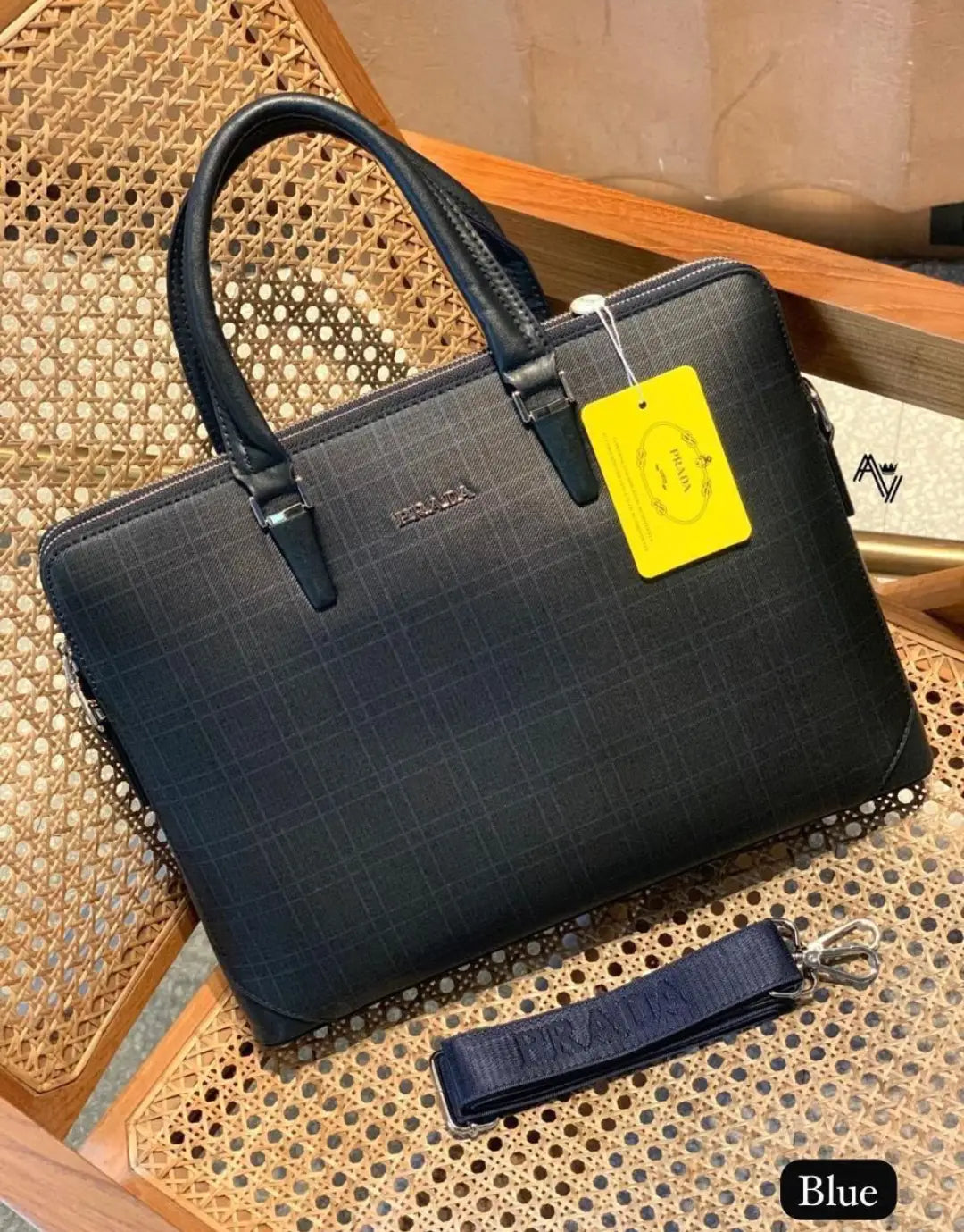 Prad a Blue Luxury Premium Imported Laptop Bag