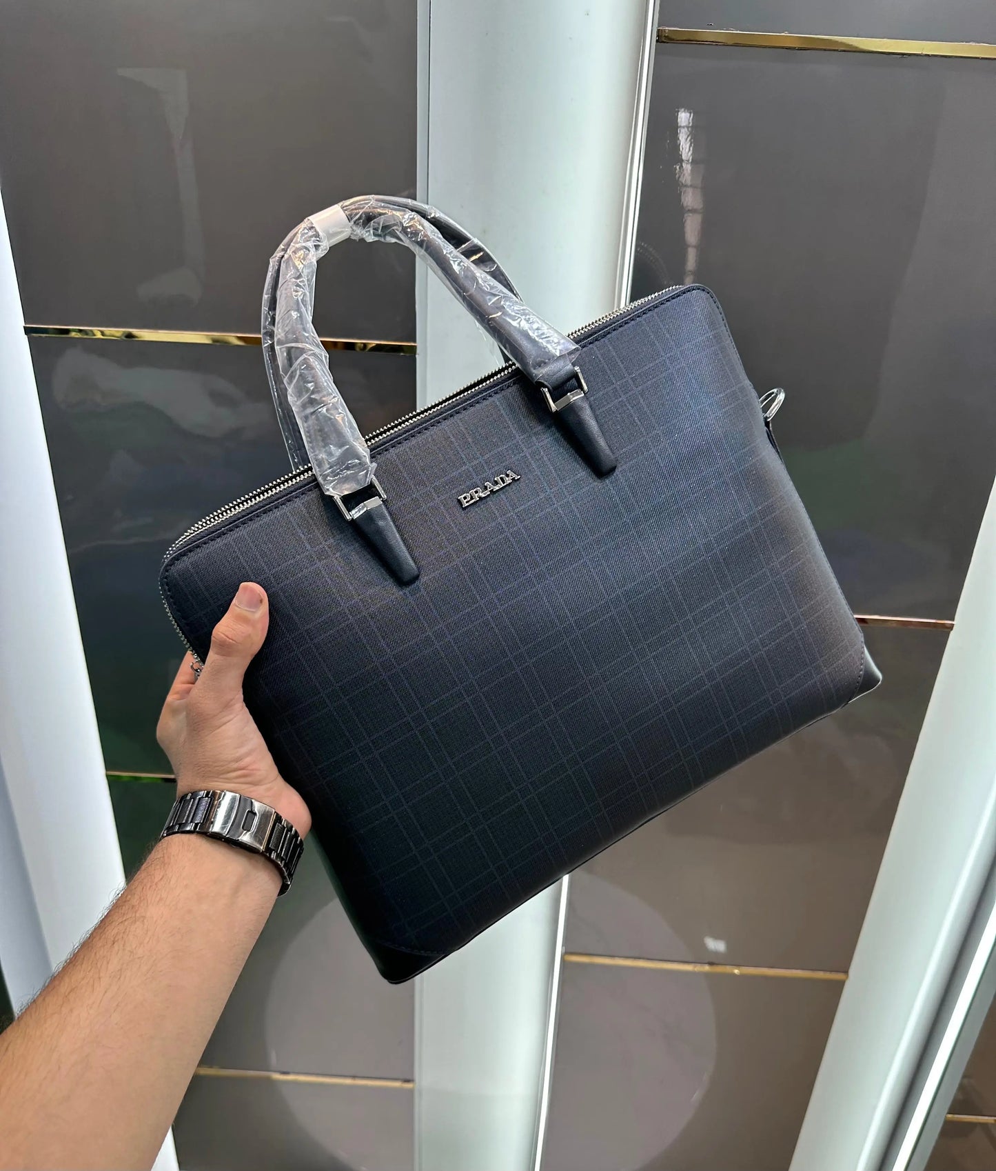 Prad a Blue Luxury Premium Imported Laptop Bag