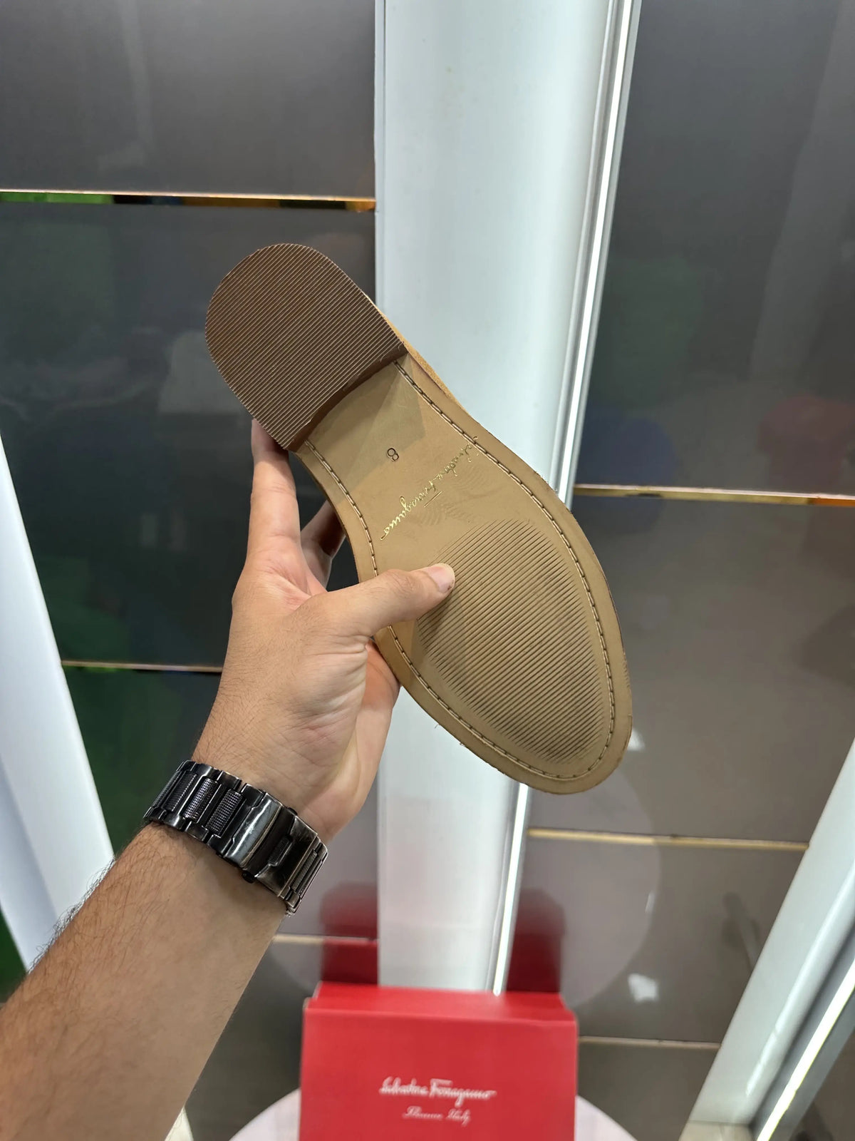 Salvatore Ferragamo Beige Premium Wooden Sole Formal Loafer