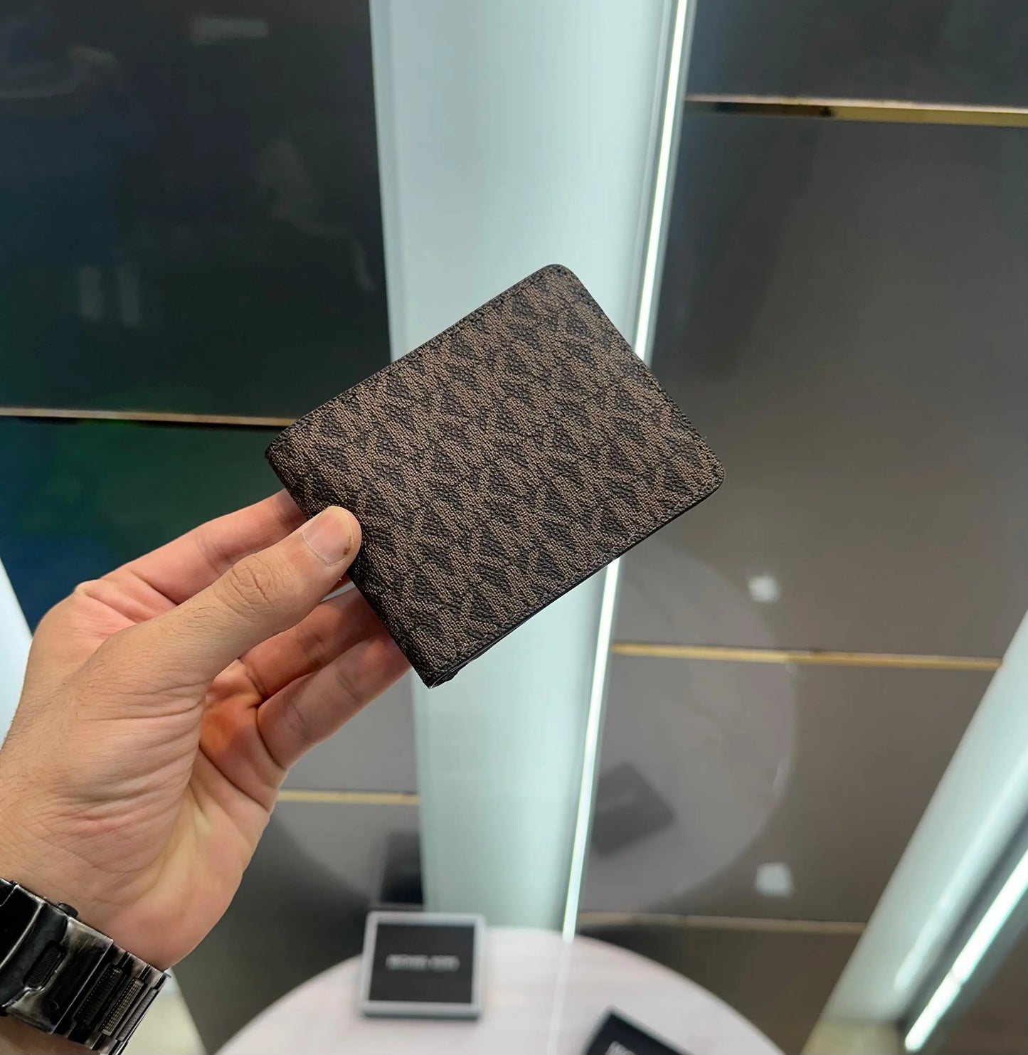 Michael Kor s Brown Monogram Premium Wallet