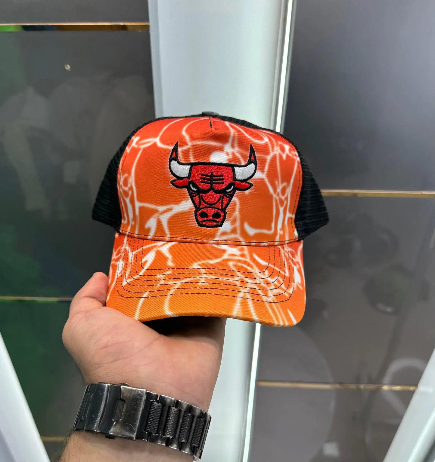 NBA Black Orange (Chicago Bulls) Premium Imported Cap 667