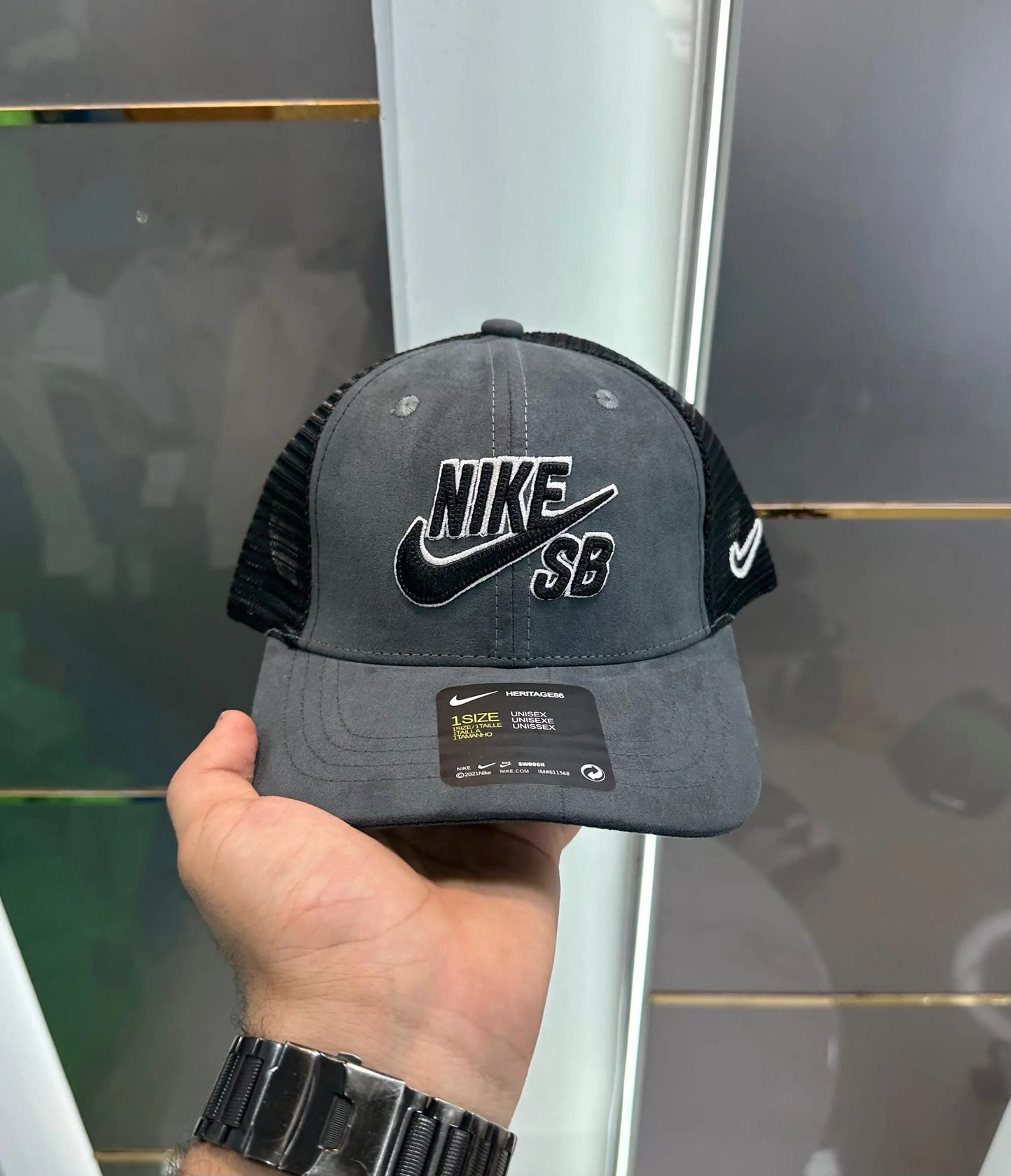 Nik e SB Grey (Suede) Premium Imported Cap