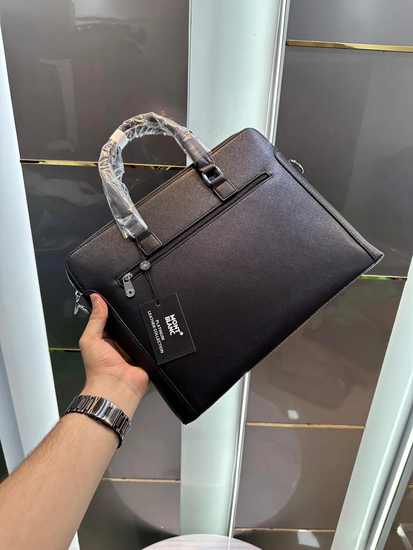 Mont Blan c Black Monogram 004 Luxury Premium Imported Laptop Bag