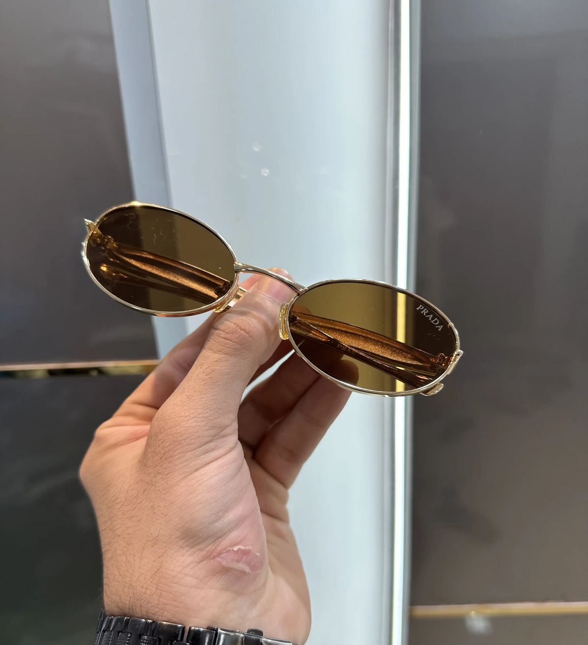 Prad a Milano Metal Luxury Sunglasses With Brand Box
