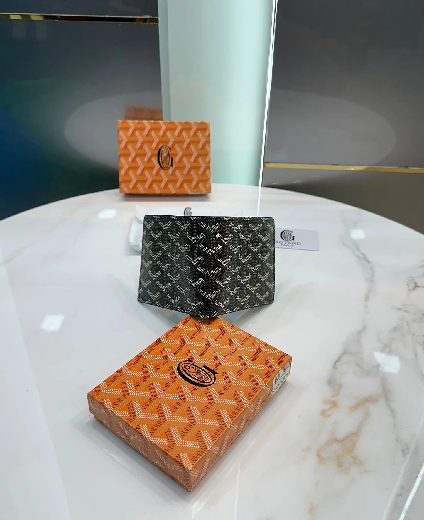 Goyar d Black Monogram Premium Wallet