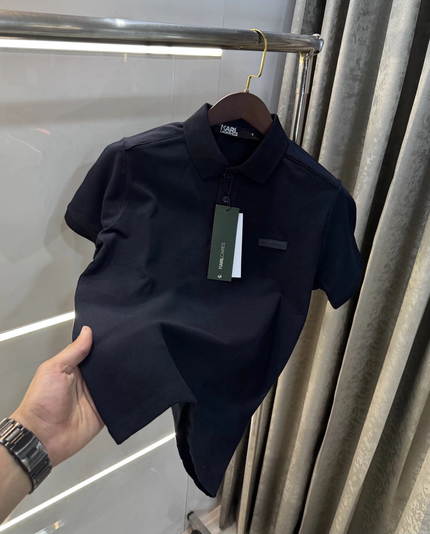 Karl Lagerfled Navy Blue Imported Polo T-Shirt