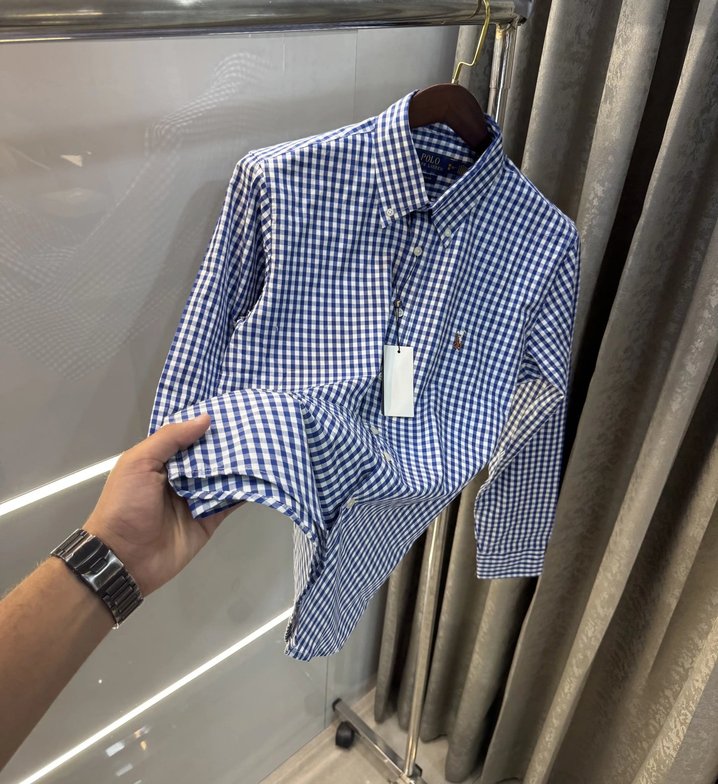 Ralph Lauren Blue Checks Premium Shirt