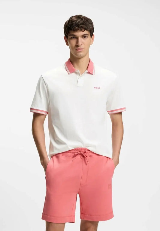 Hugo Boss Cream Logo Work Premium Polo T-shirt