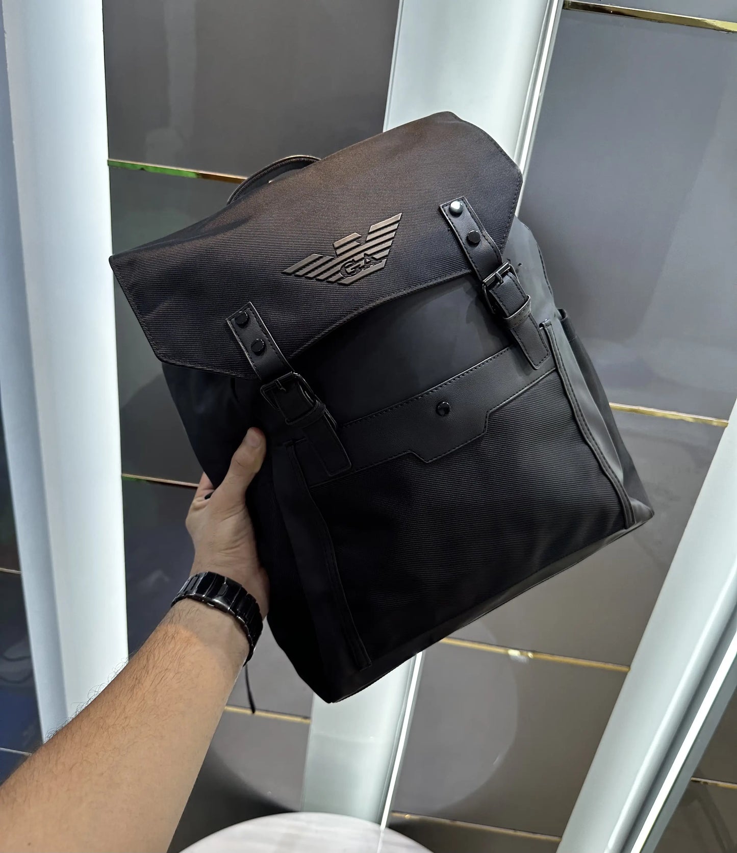 Giorgio Arman i Black 002 Luxury Imported BackPack