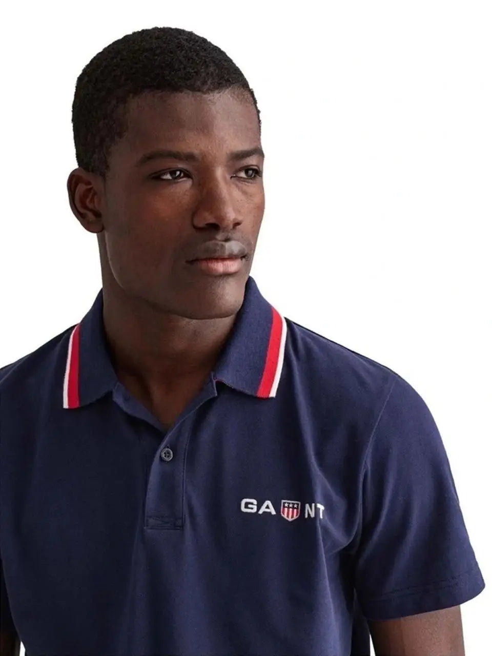 Gant Navy Blue Logo Work Premium Polo T-shirt