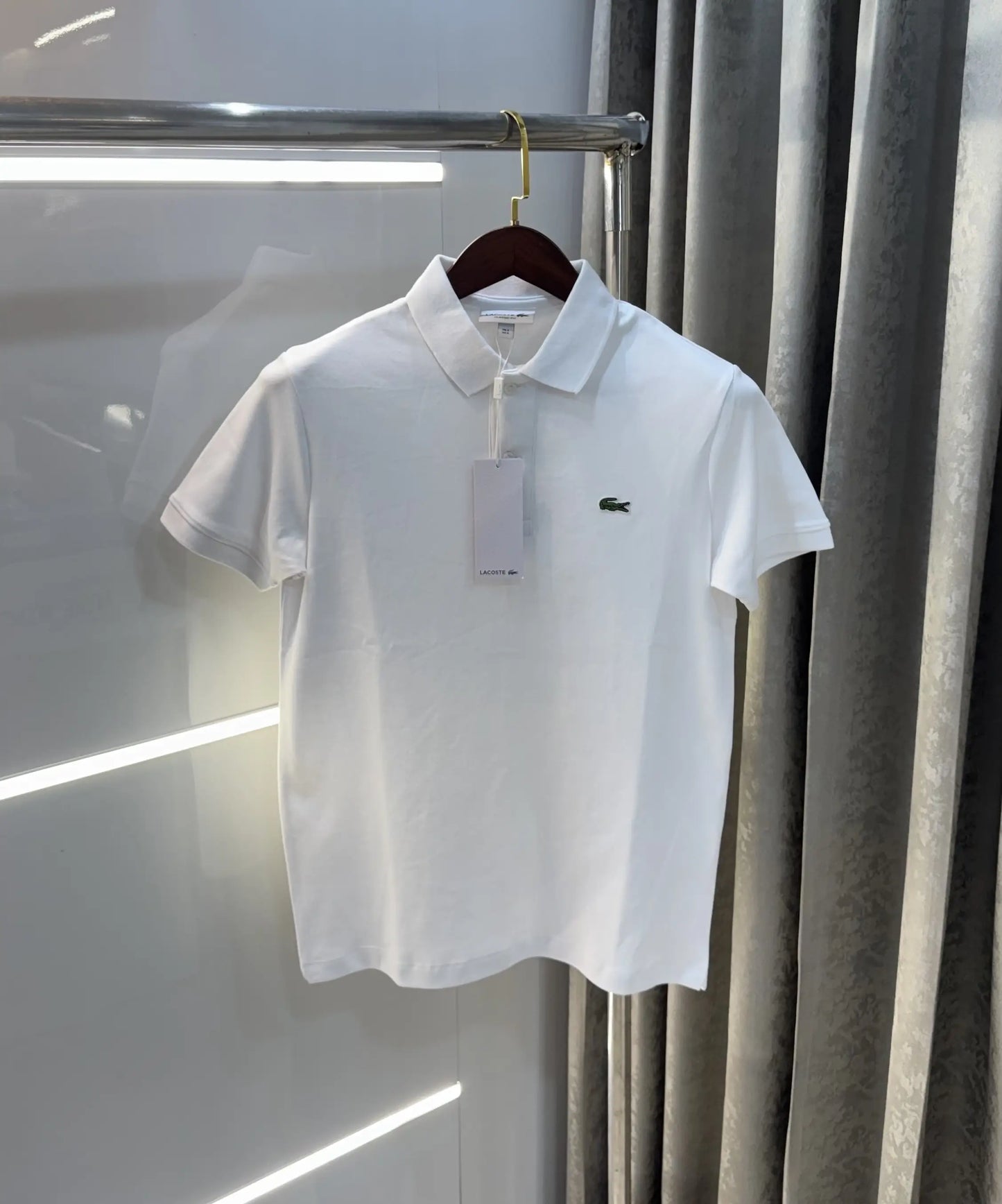 Lacost e White Logo Work Premium Polo T-Shirt