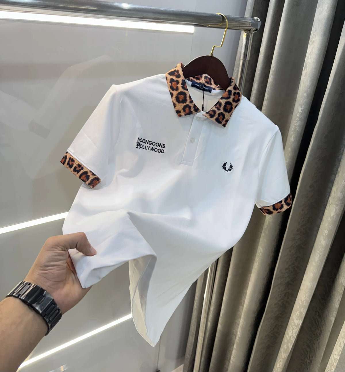 Fredperr y White Embroidery Logo Premium Polo T-Shirt