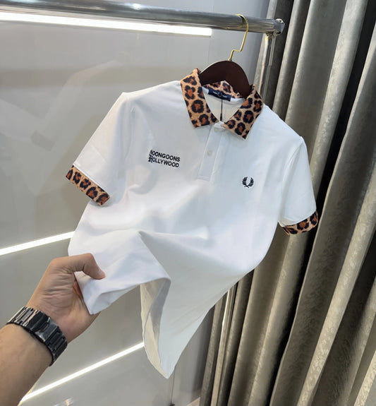 Fredperr y White Embroidery Logo Premium Polo T-Shirt
