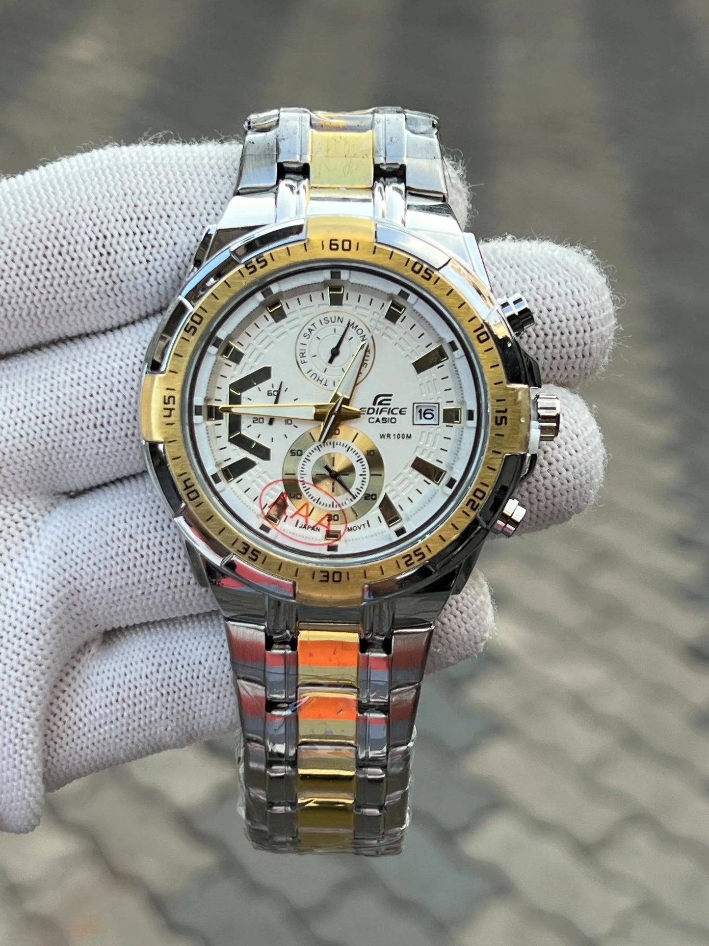 Casio Edifice Two Tone White
