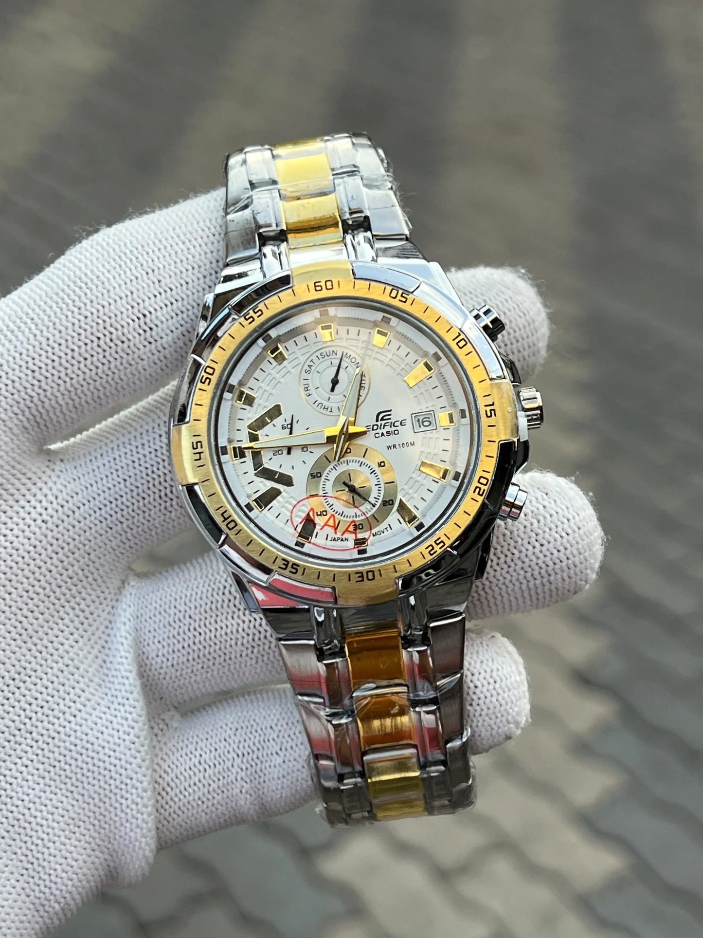Casio Edifice Two Tone White