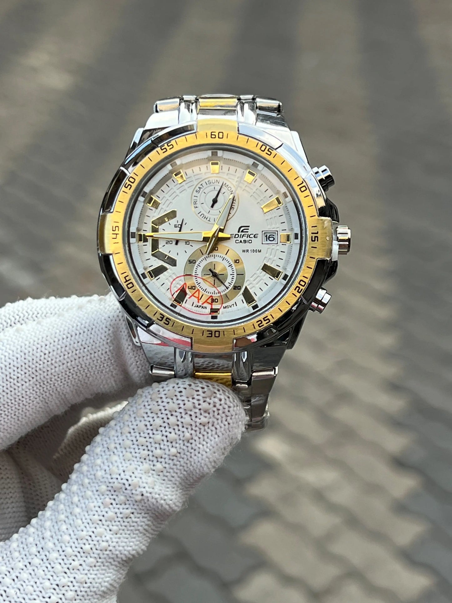 Casio Edifice Two Tone White