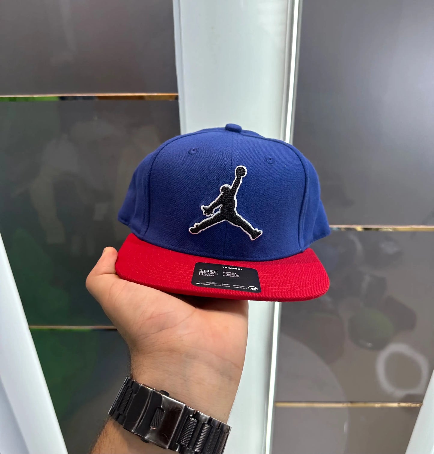 Jordan Blue Red Premium Imported Cap 6683