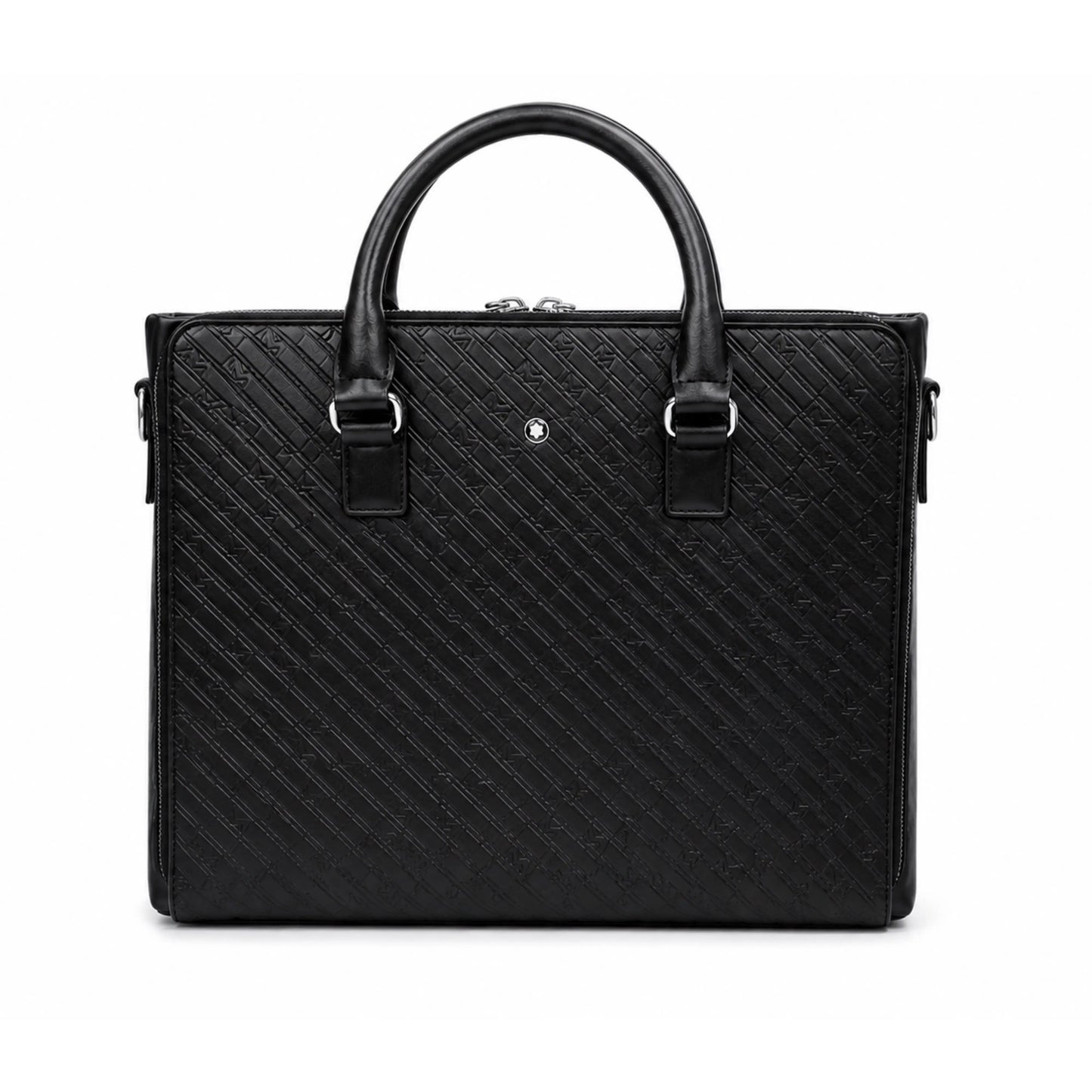 Mont Blanc Black Monogram Luxury Premium Imported Laptop Bag mb769