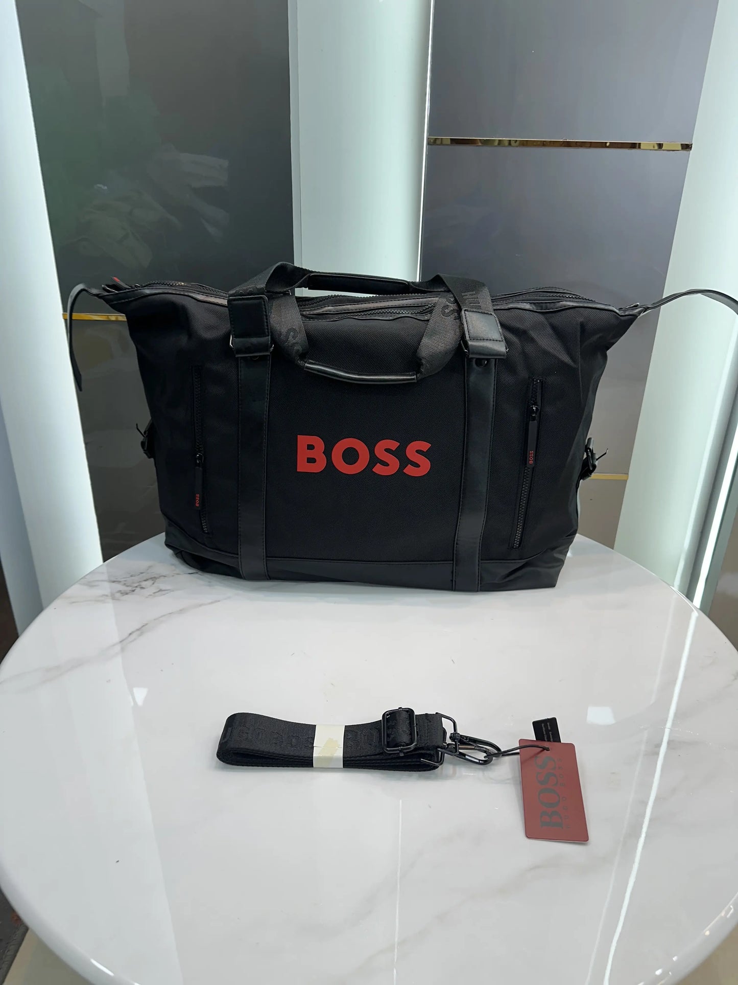 Hugo Bos s Luxury Imported Duffel Bag 1008r