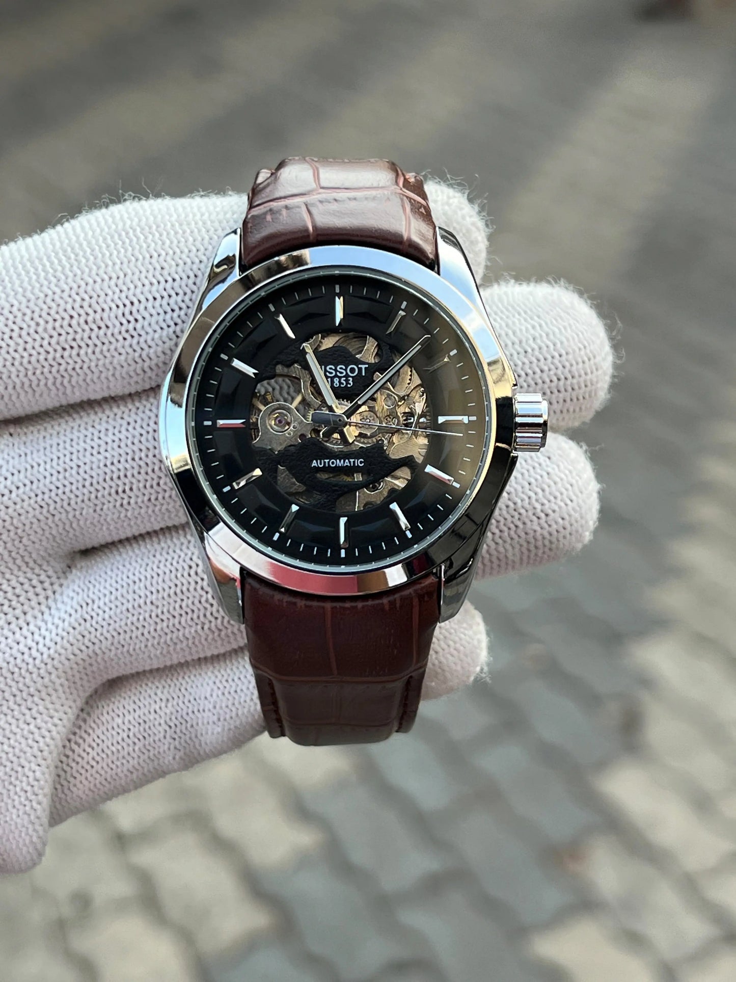 Tisso_t 1853 Automatic Leather Belt