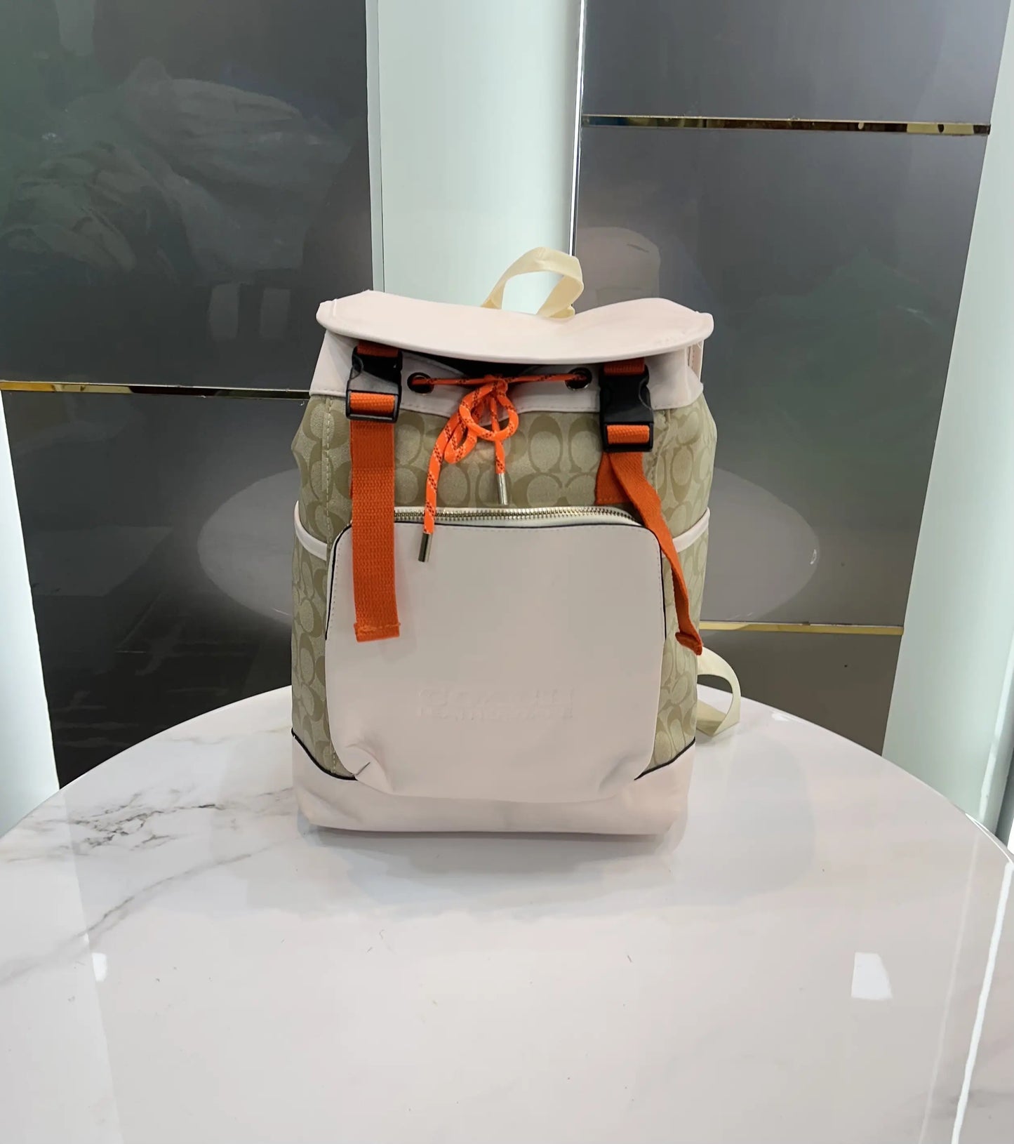 Coac h Monogram Imported BackPack Apricot Pink