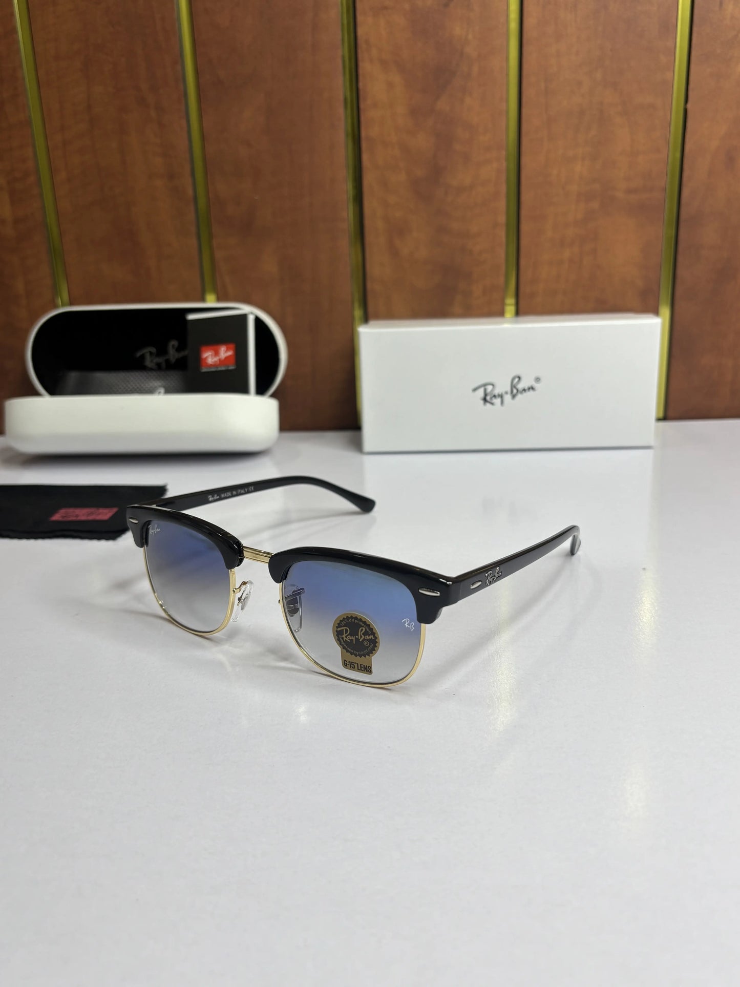 Rayban Clubmaster 3016 Black gold