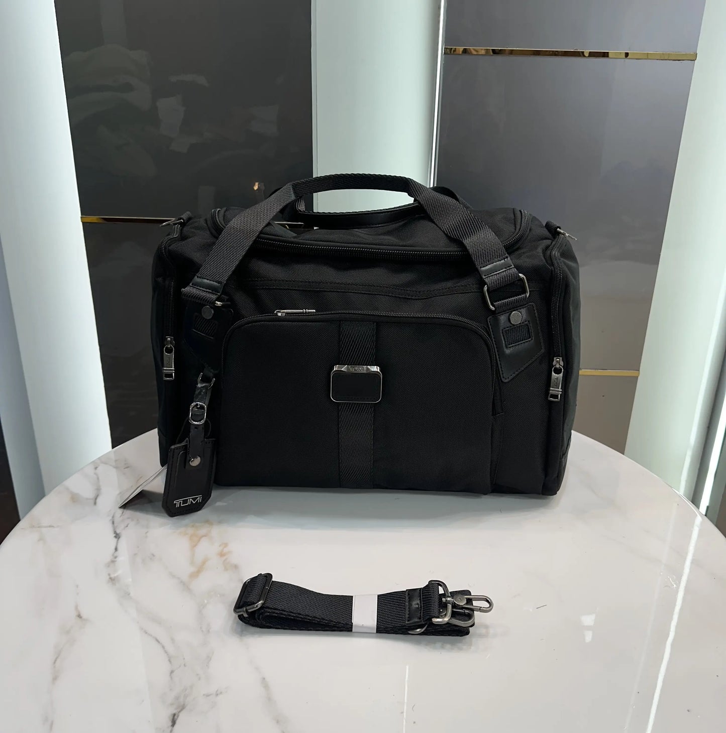 Tumi Black Luxury Imported Duffel Bag Black T95882