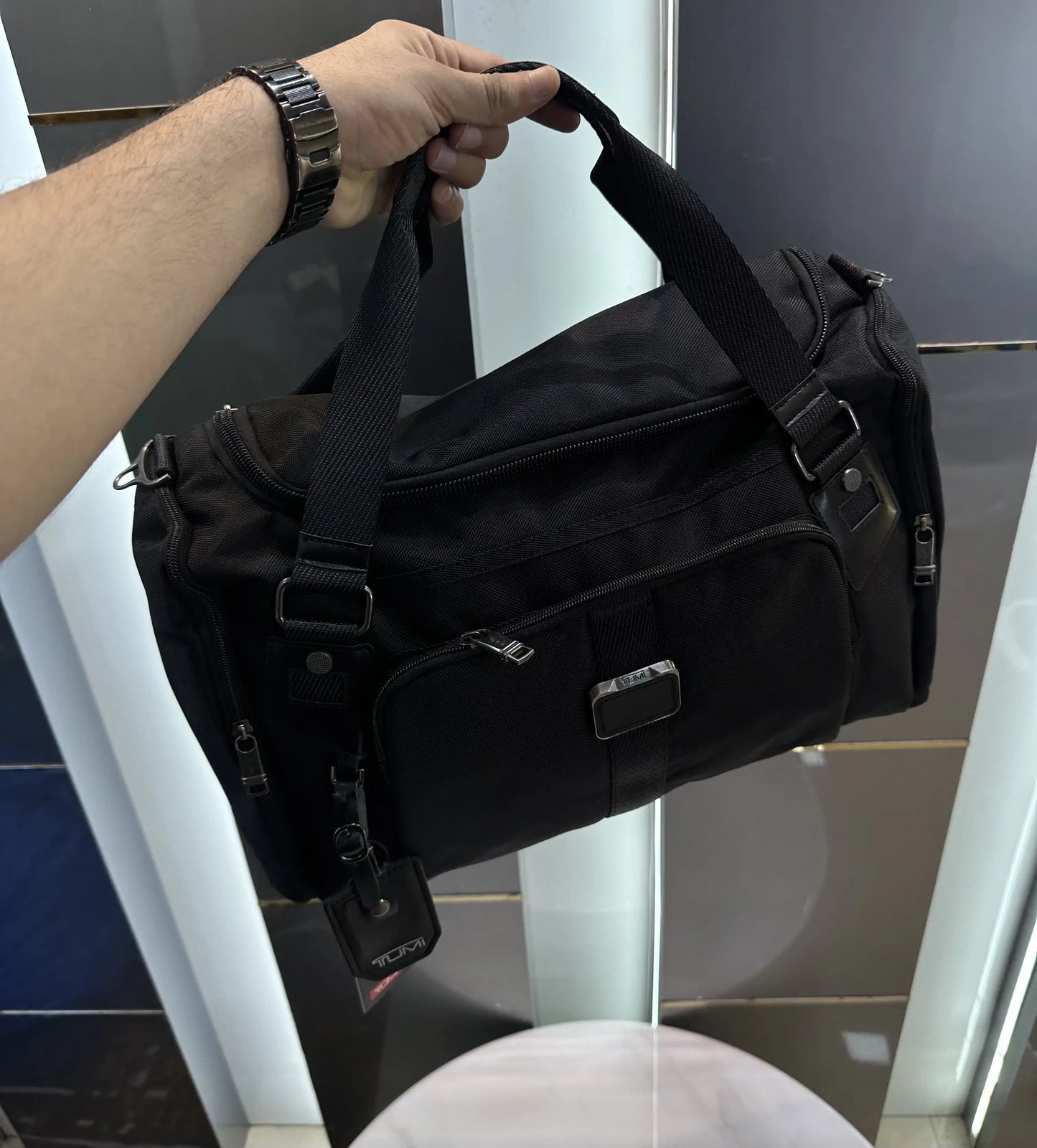 Tumi Black Luxury Imported Duffel Bag Black T95882